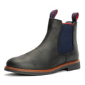 Ben Sherman Walker Chelsea Bottes Noires En Cuir Pour Hommes