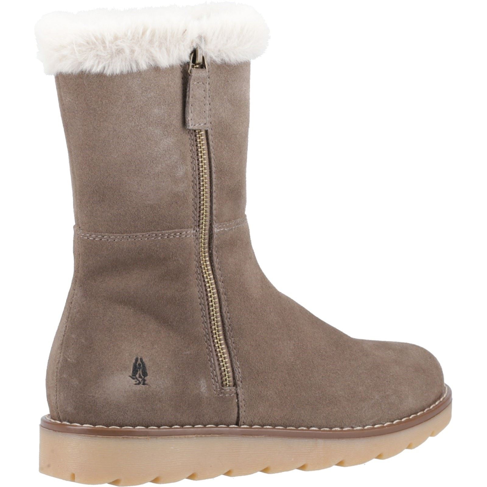 Hush Puppies Mary Bottes Taupe Pour Femmes En Suède
