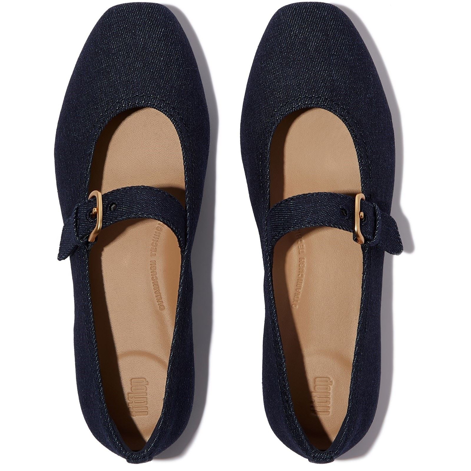 Fitflop Delicato Chaussures En Denim Foncé Pour Femmes En Polyester