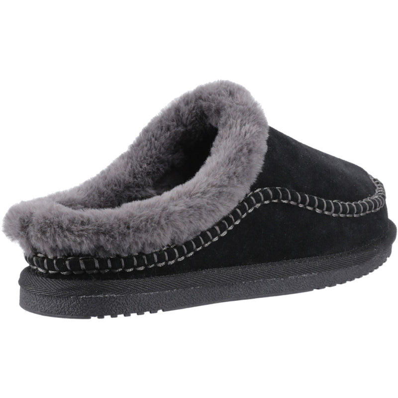 Hush Puppies Anika Chaussons Noirs Pour Femmes En Suède