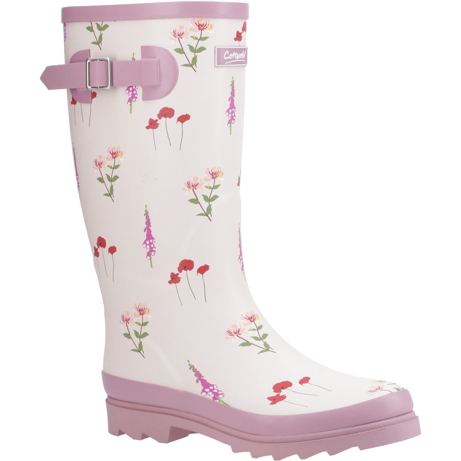 Cotswold Wildflower Tall Bottes En Caoutchouc Pour Femmes En Rose