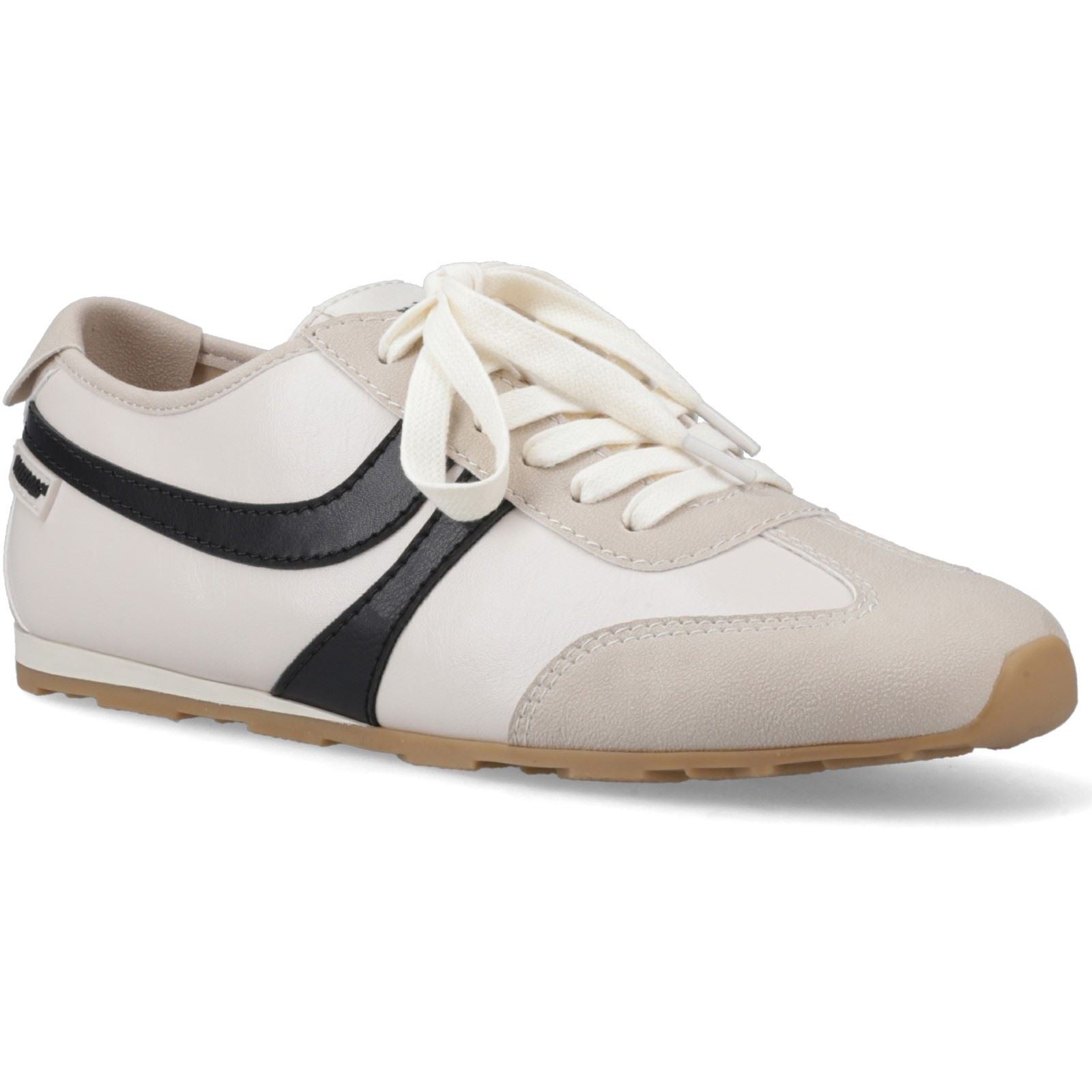 Rocket Dog Destin PU Combo Baskets Femme En Polyuréthane Blanc Cassé/Noir