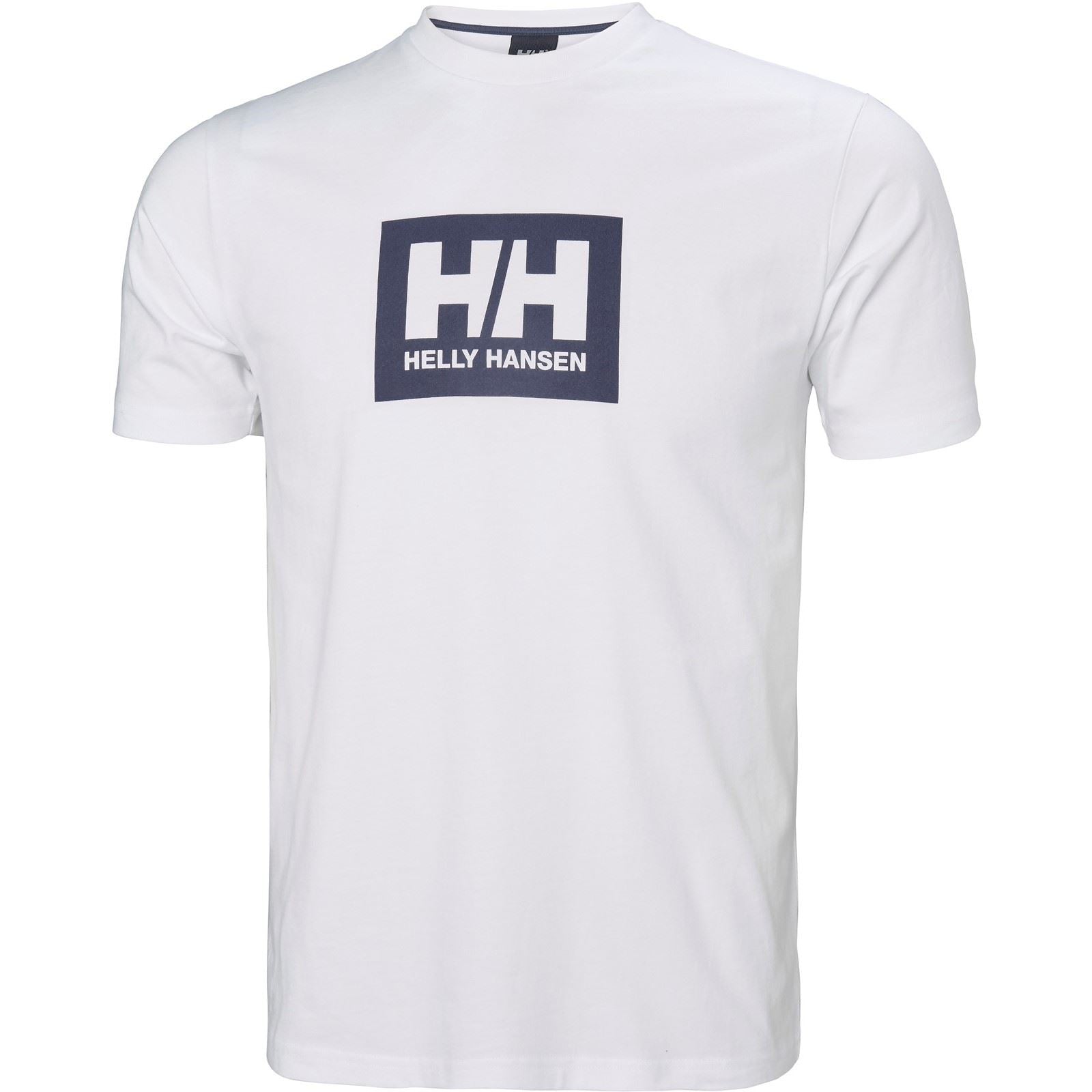 Helly Hansen Sport HH Box T-Shirts Blancs À Manches Courtes En Coton Pour Hommes
