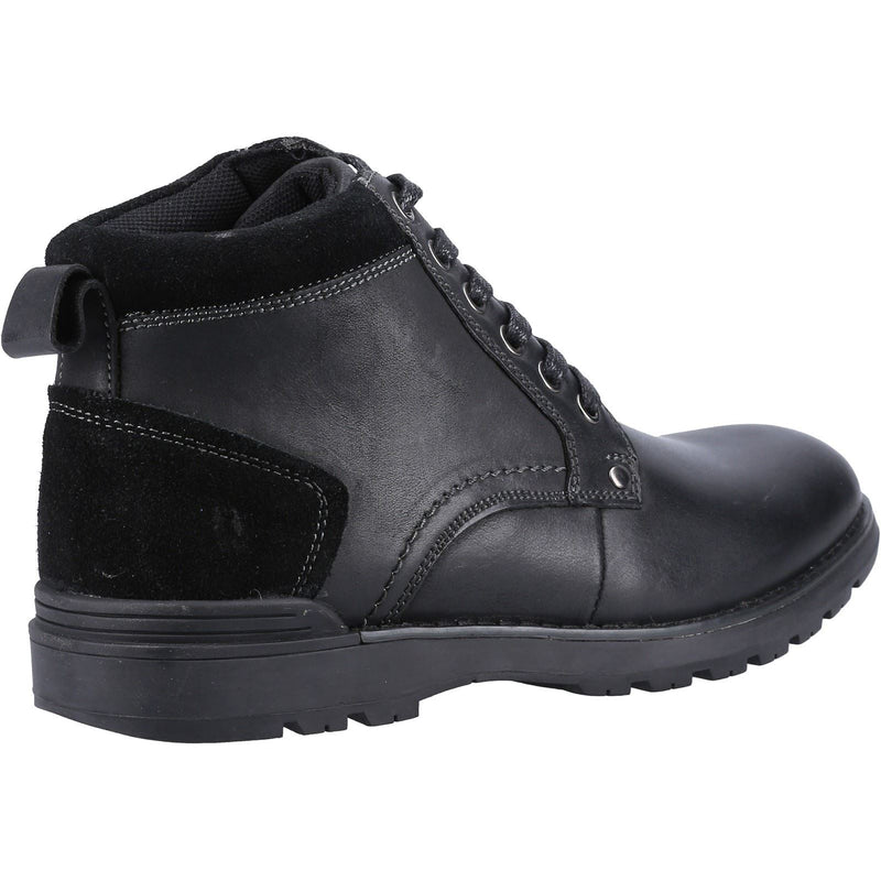 Hush Puppies Dean Bottes Noires En Daim Pour Homme