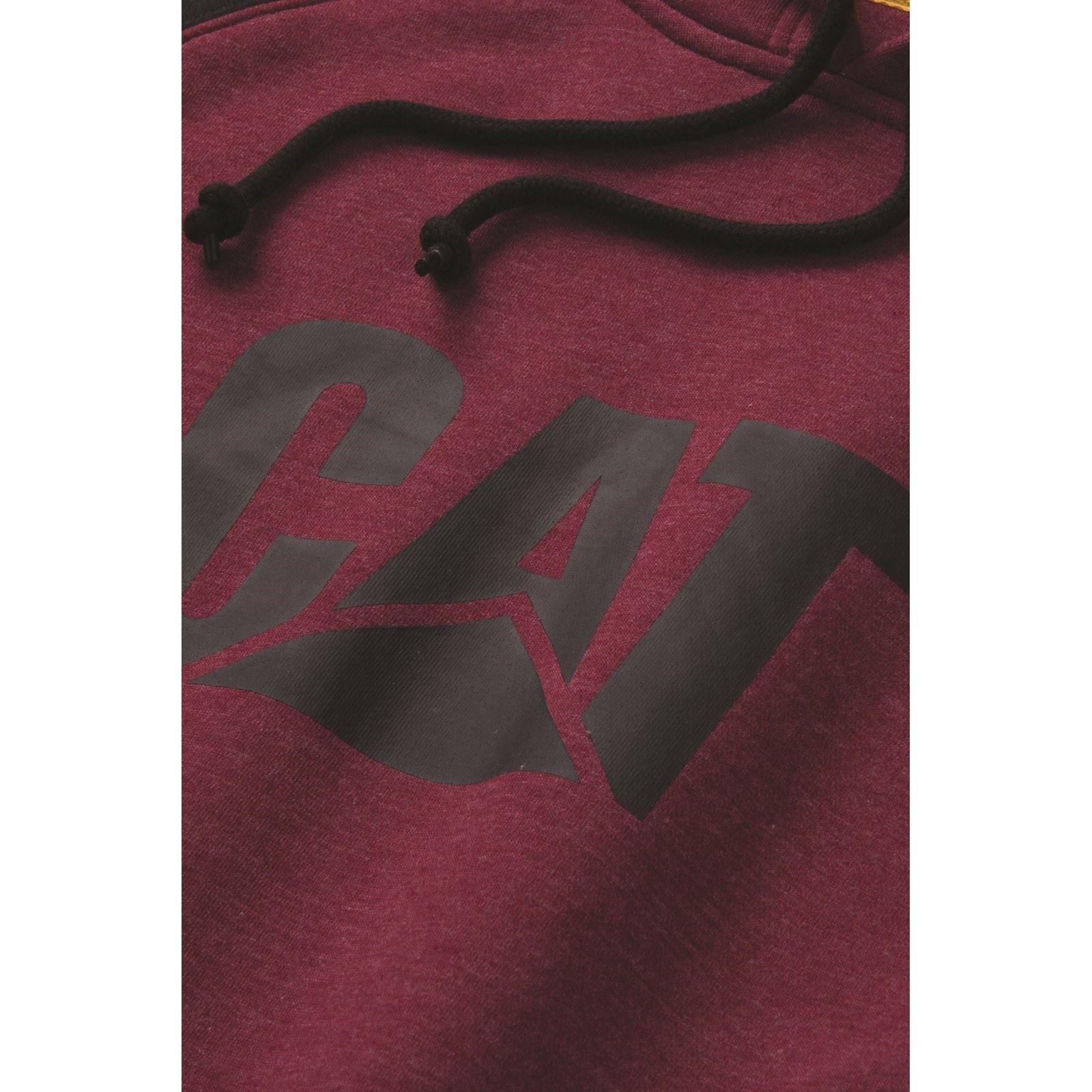 Caterpillar Raglan Sweat À Capuche Rouge En Coton Pour Homme