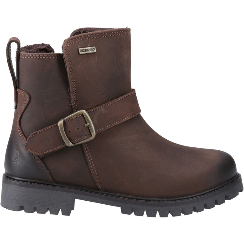 Hush Puppies Wakely Bottes En Cuir Marron Pour Femmes