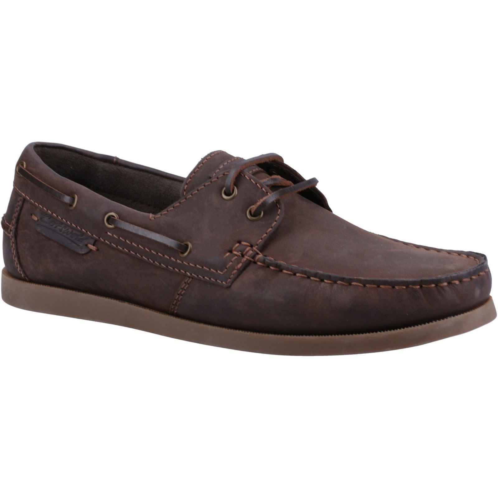 Cotswold Bartrim Chaussures Bateau Marron En Cuir Pour Hommes