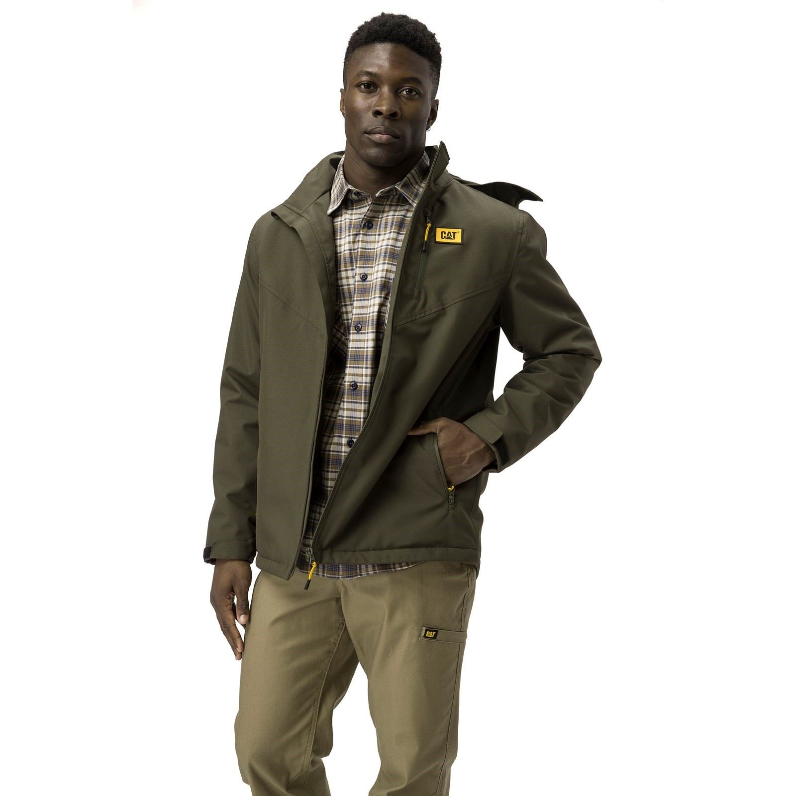 Caterpillar Lightweight Insulated Veste Doudoune Verte Pour Homme