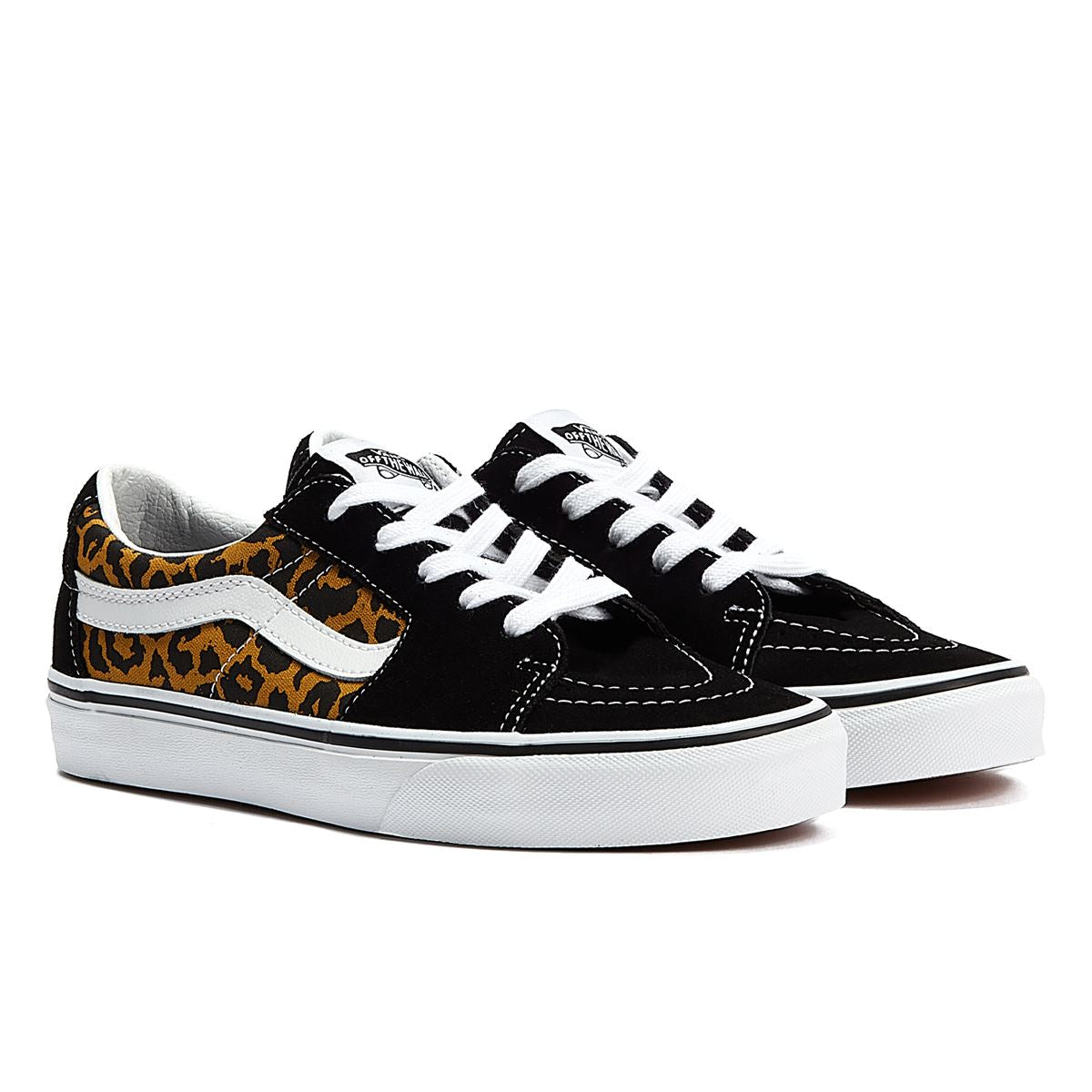 Vans Baskets Noires Pour Femmes À Imprimé Léopard Sk8-Low