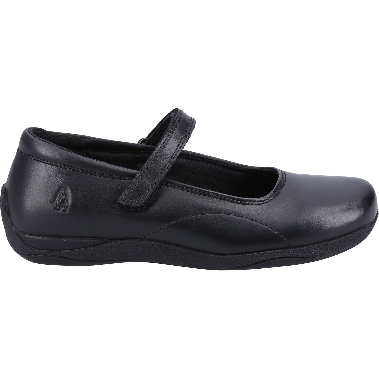 Hush Puppies Aria JNR Chaussures Noires Pour Filles En Cuir