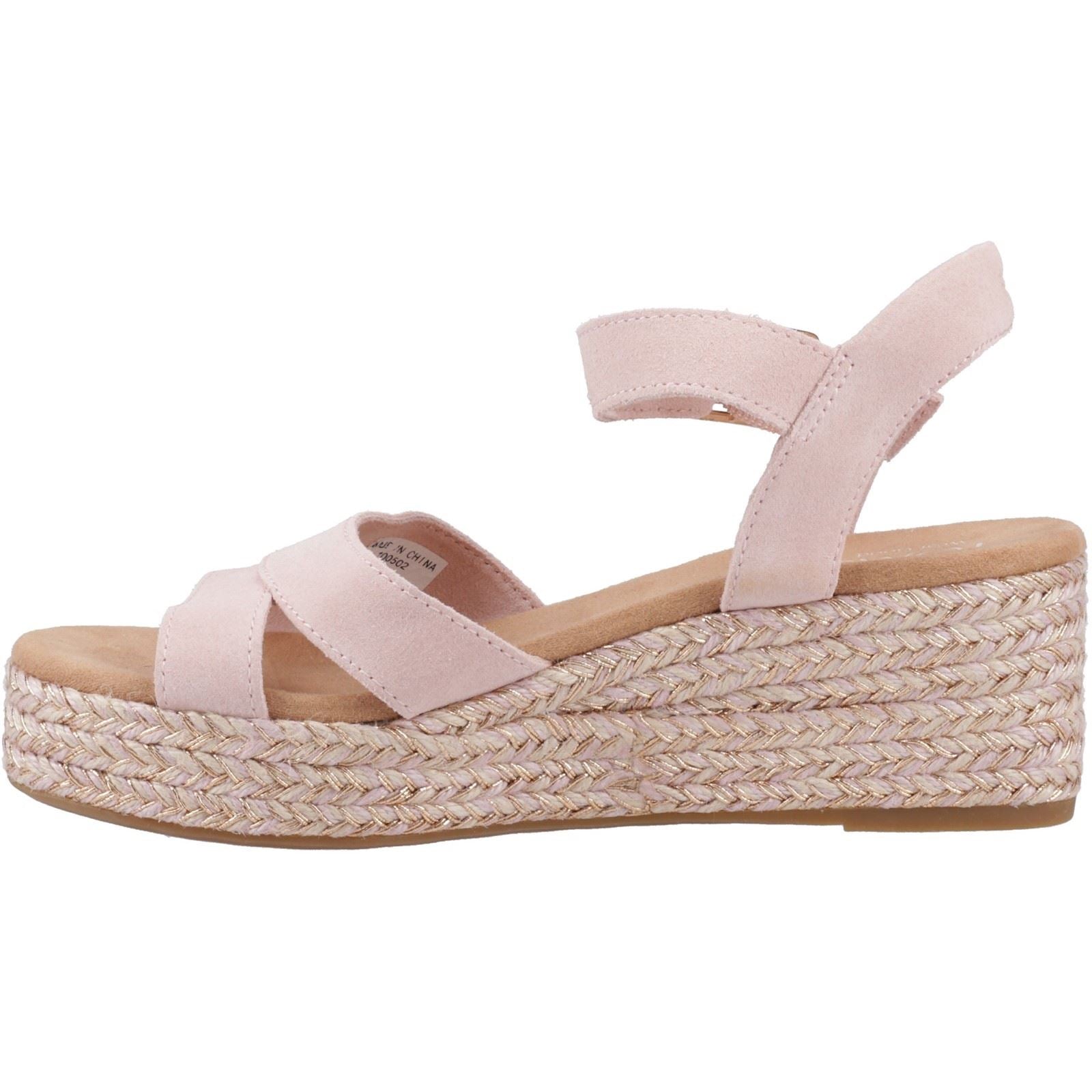 TOMS Audrey Sandales En Cuir Pour Femmes Couleur Rose Pâle