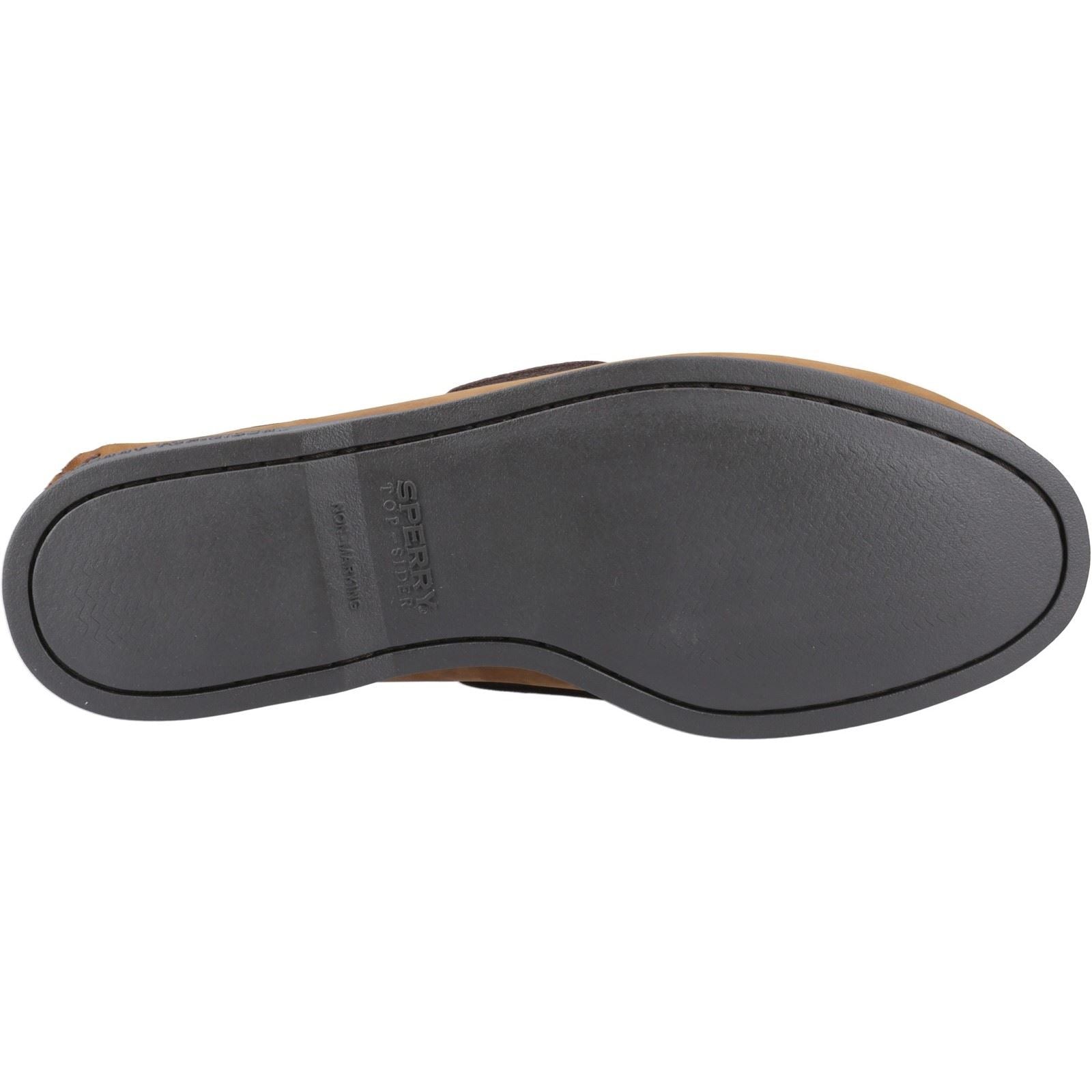 Sperry Authentic 2 Eye Chaussures Bateau Pour Hommes En Cuir Marron Assorti