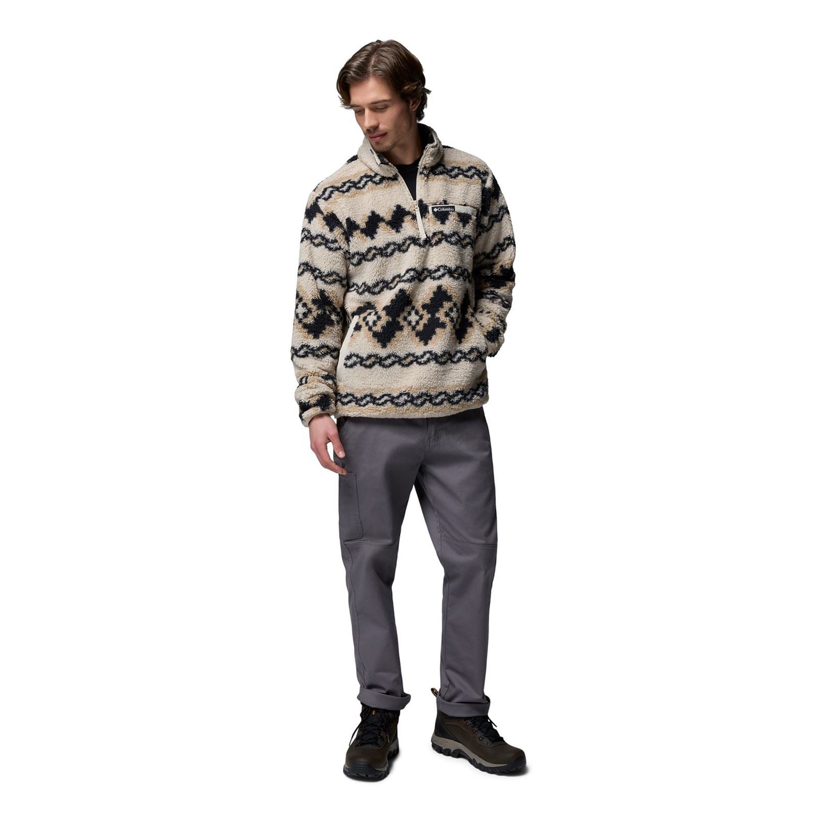 Columbia Rugged Ridge High Pile Half Zip Pull En Polaire Marron Pour Homme
