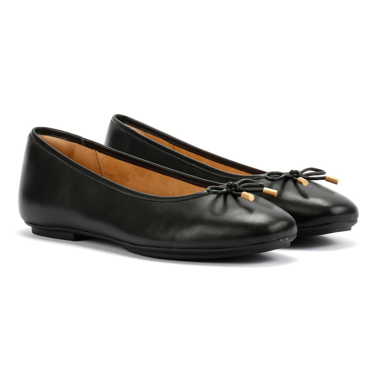 FitFlop Delicato Flats En Cuir Pour Femmes, Noir