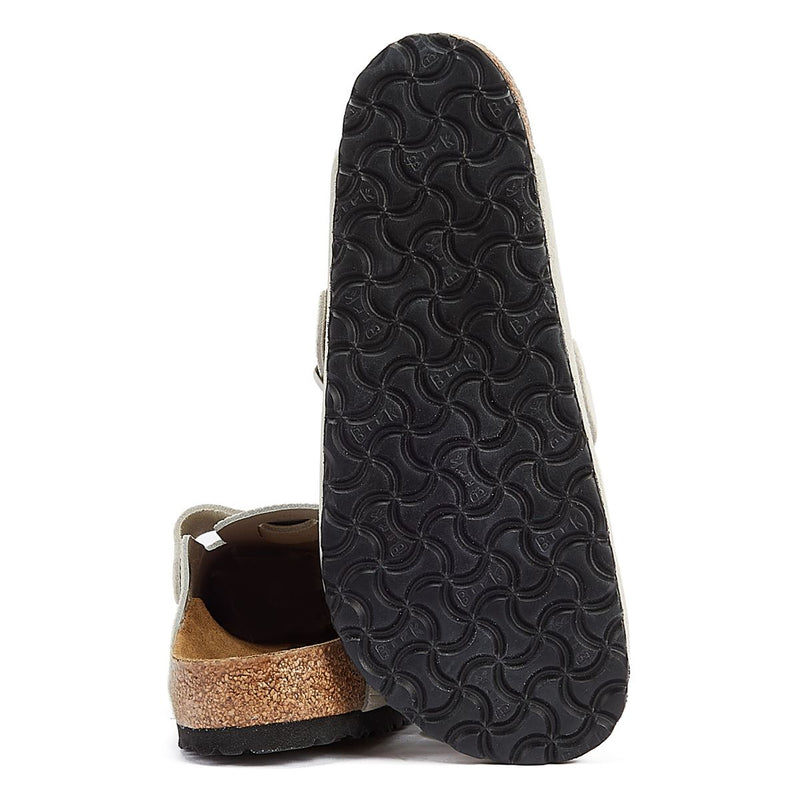 Birkenstock Chaussures De Confort Blanches Pour Femmes Sabot En Velours Côtelé Antique Boston