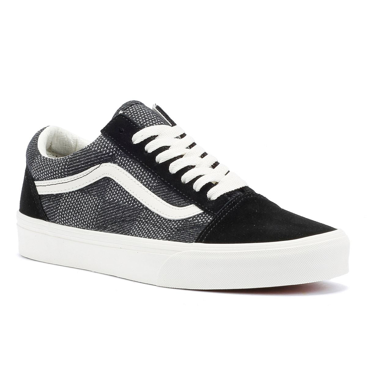Vans Old Skool Denim Check Chaussures De Sport Noires