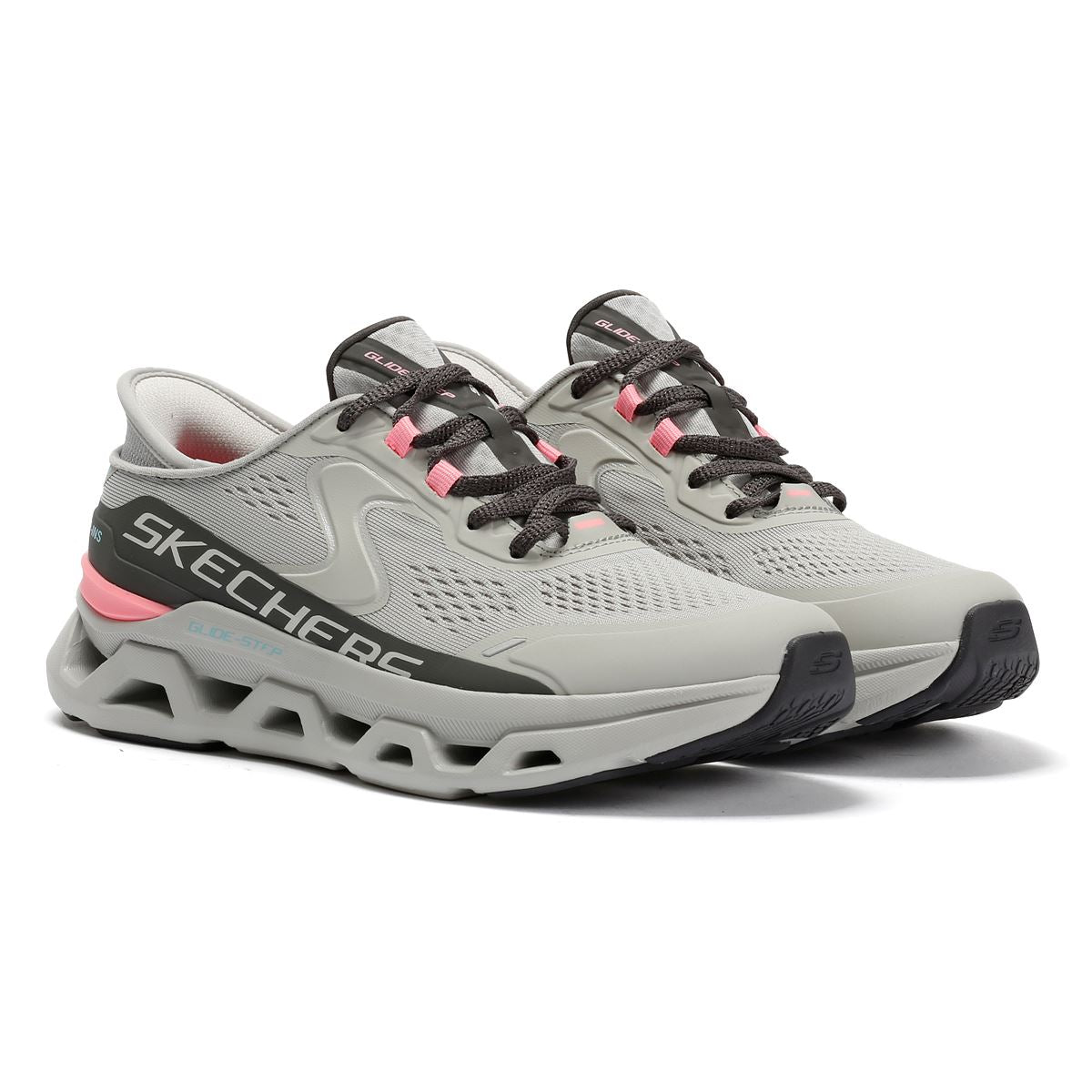 Skechers Slip-Ins Glide Step Altus Baskets Grises En Maille Pour Femmes