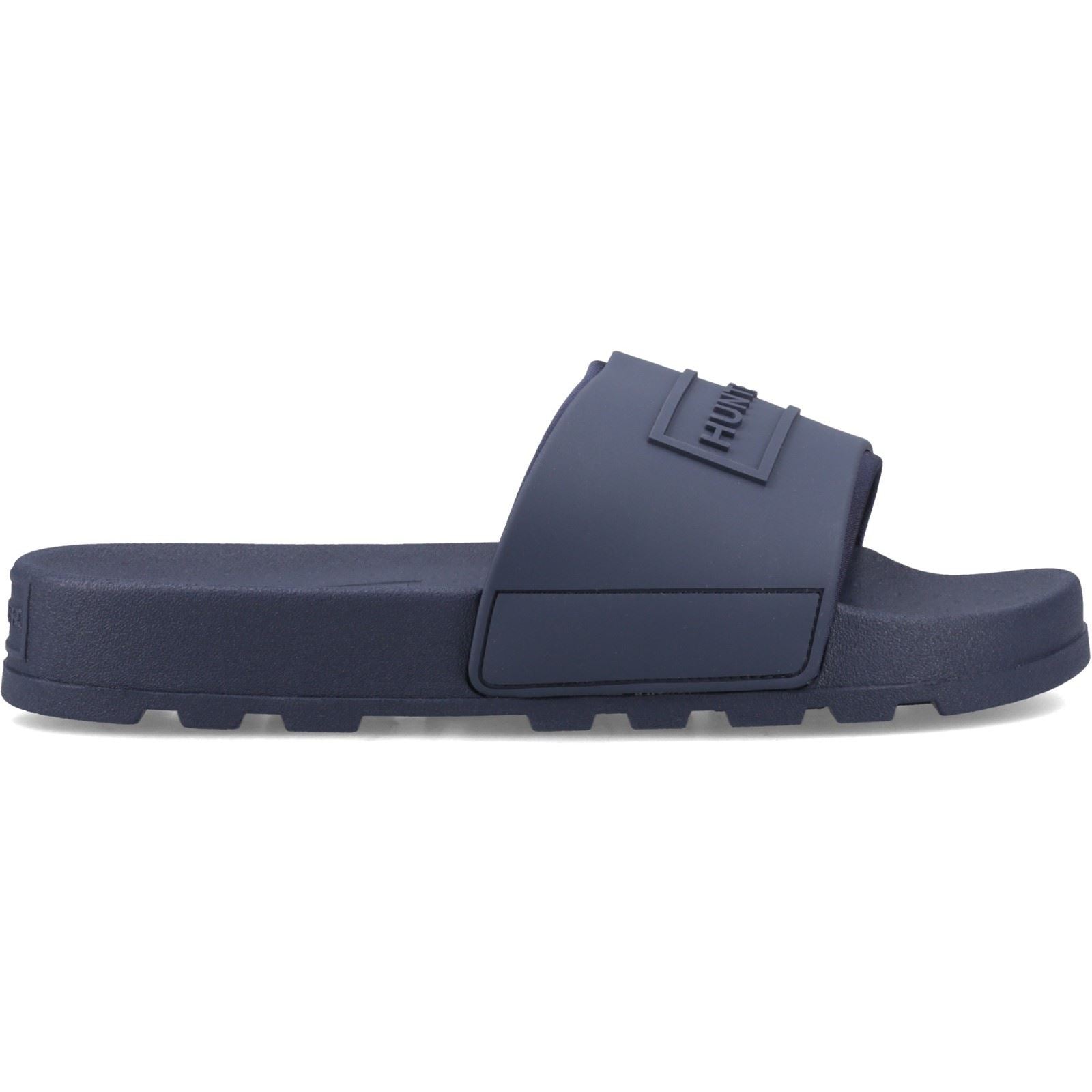 Hunter Core Embossed Slider Slides En Polyester Bleu Marine