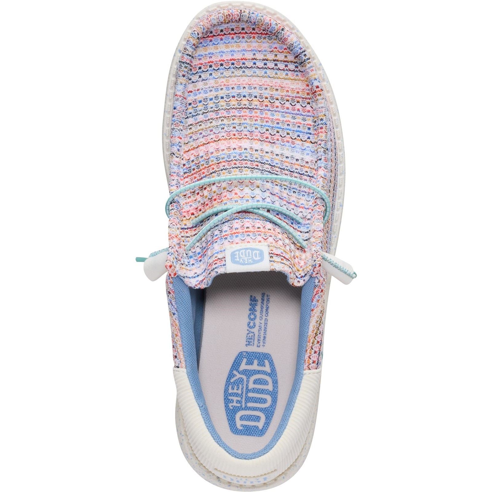 HEYDUDE Wally Funk Multi Mesh Mocassins Pour Hommes En Polyester Égrets/Multi