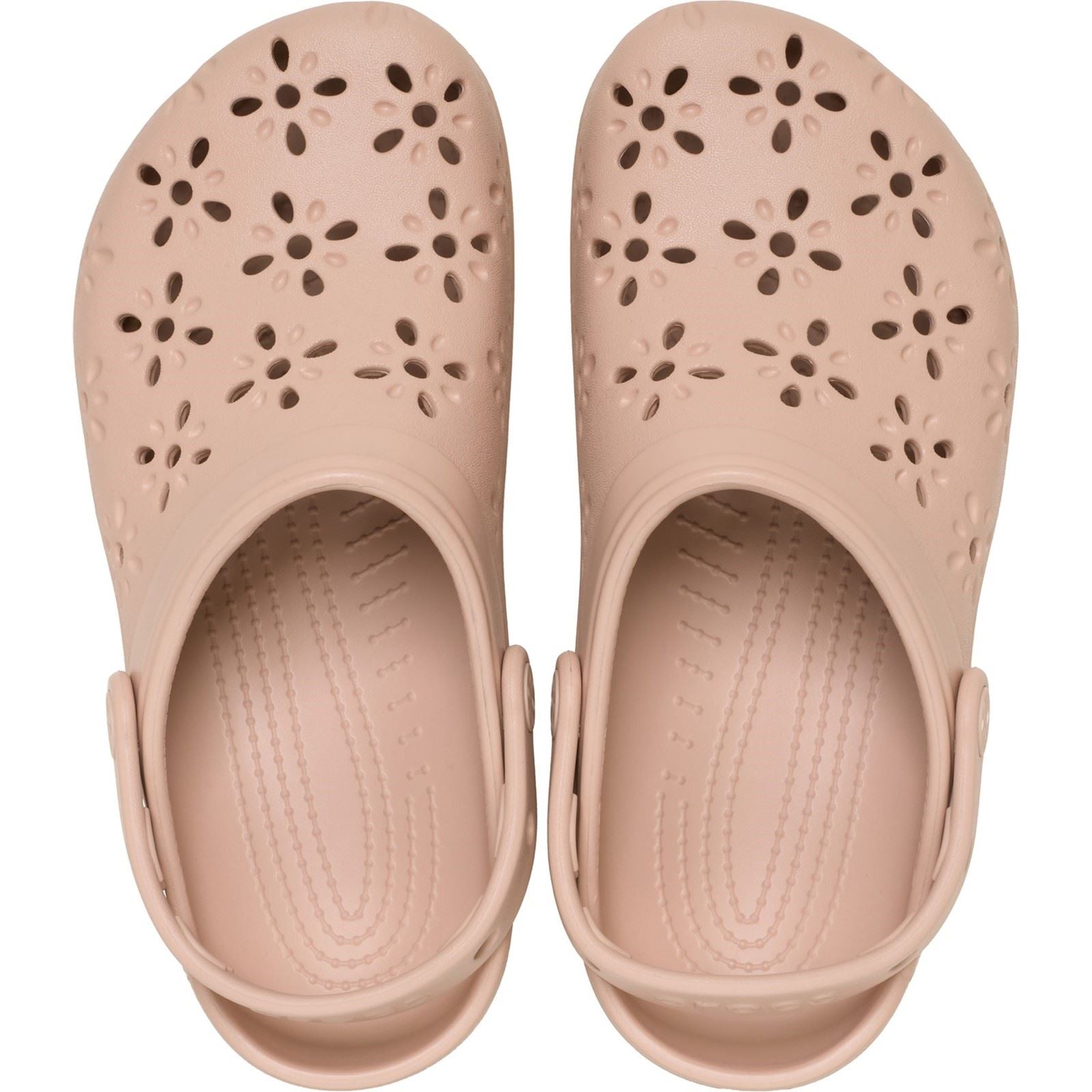 Crocs Classic Floral Cut Out Sabots En Caramelle Rose En Thermoplastique