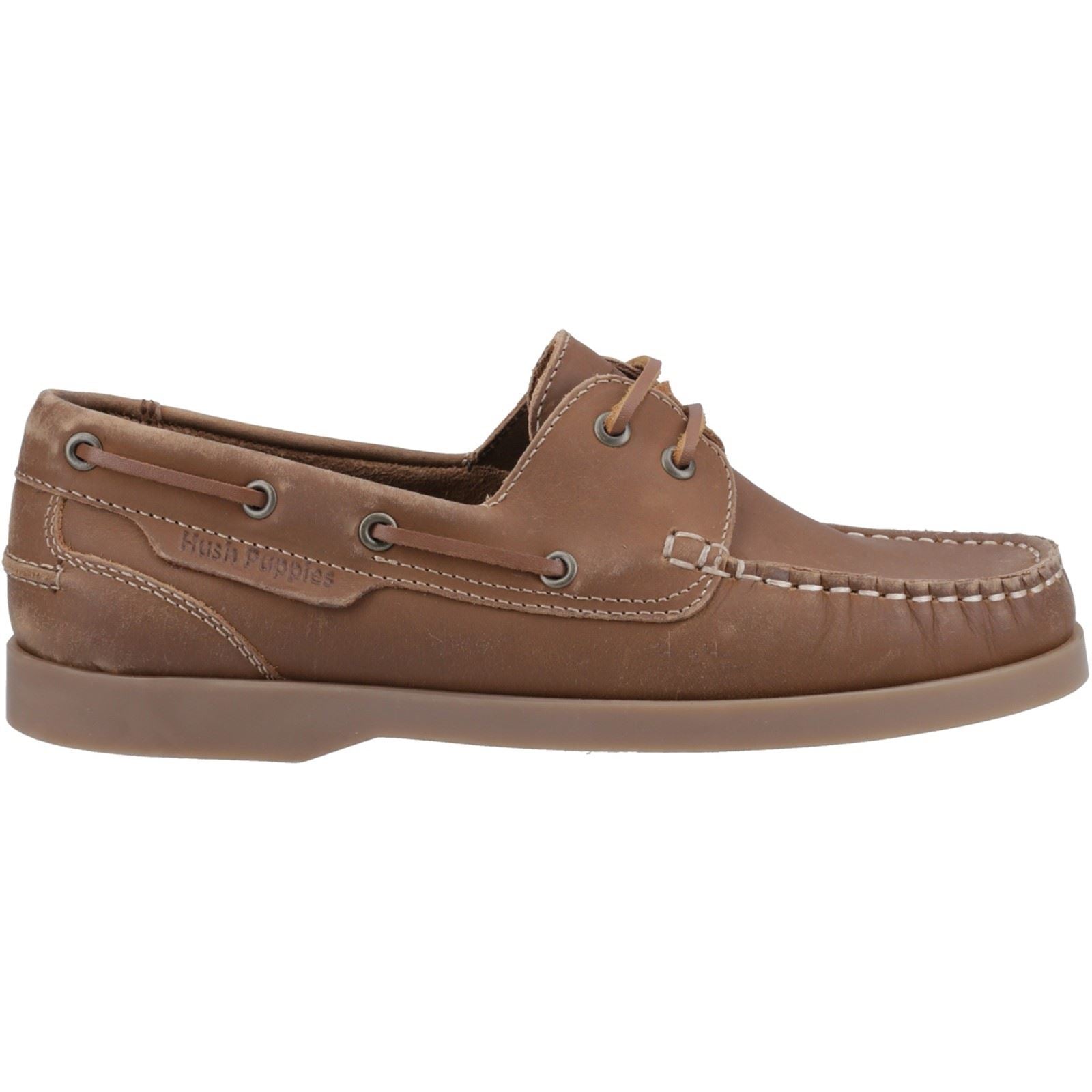 Hush Puppies Isabel Chaussures Bateau Pour Femmes En Cuir Couleur Beige