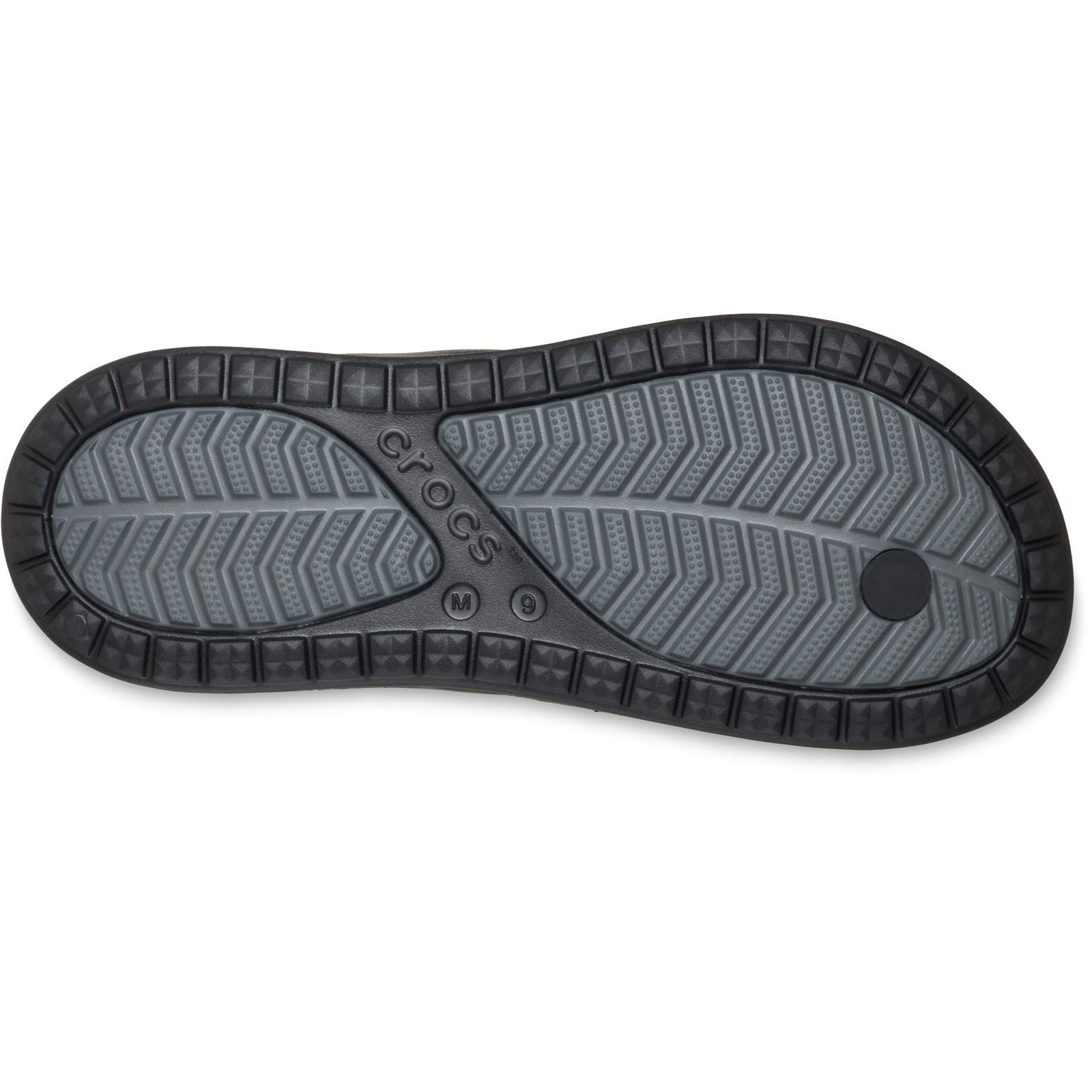 Crocs Coast Flip Tongs En Polyuréthane Pour Homme Noires/Grises Ardoise