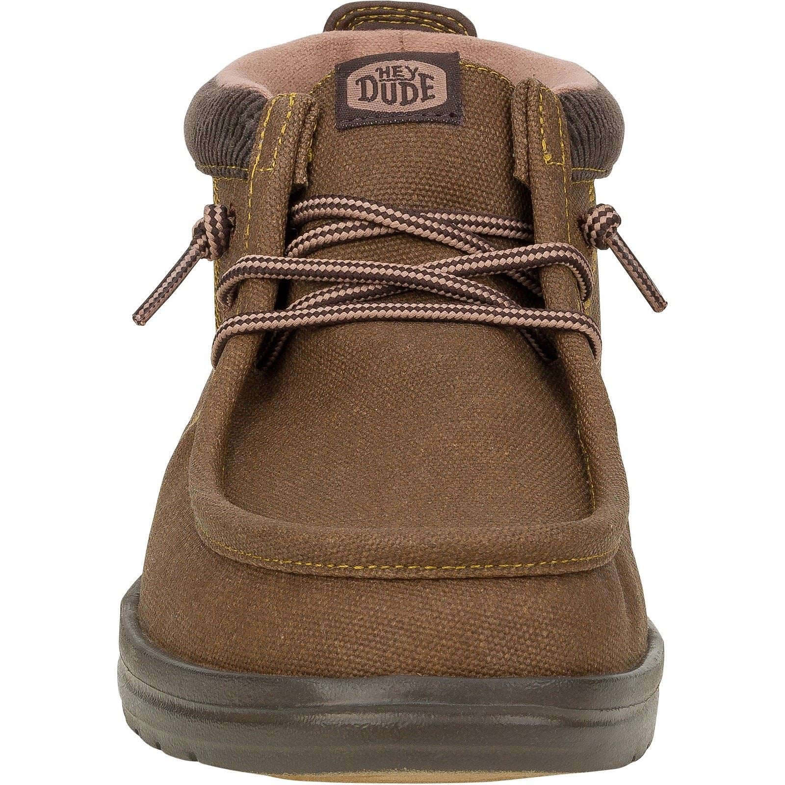 HEYDUDE Wally Mid GripR Bottes Pour Hommes En Tissu Marron Foncé