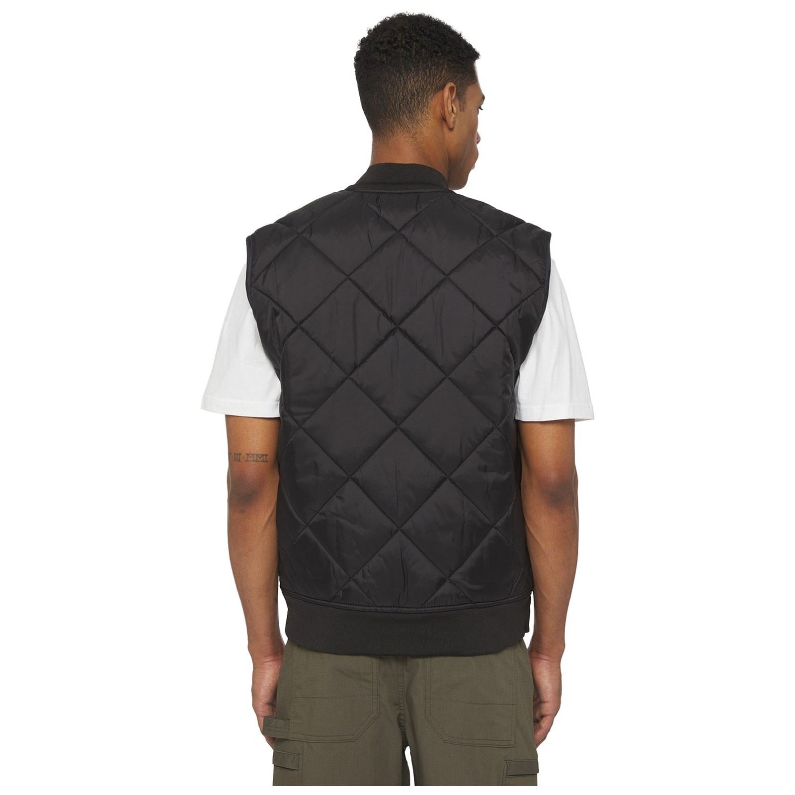 Dickies Diamond Quilted Vest Gilets Noirs Pour Hommes