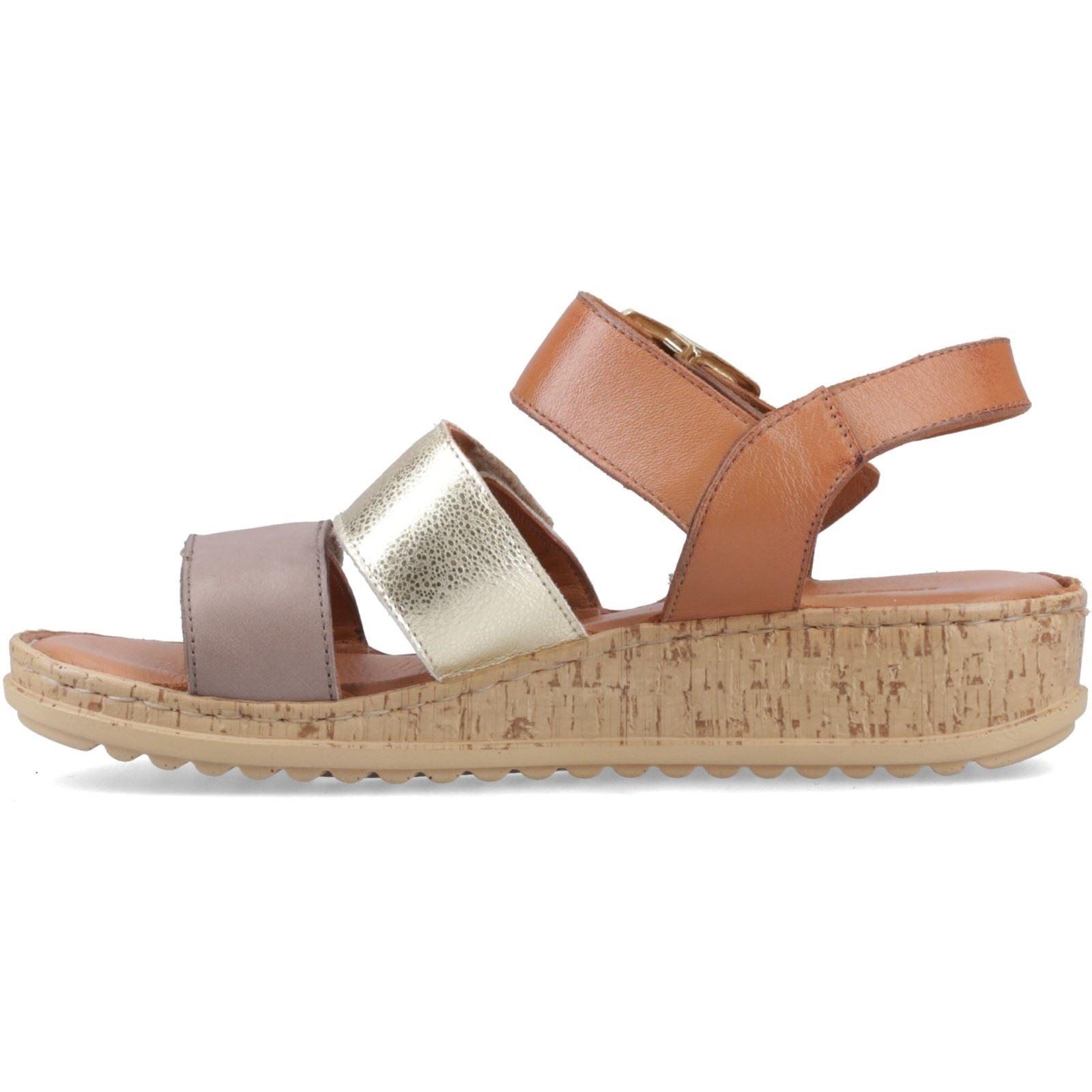 Hush Puppies Eliana Sandales Dorées En Cuir Pour Femmes