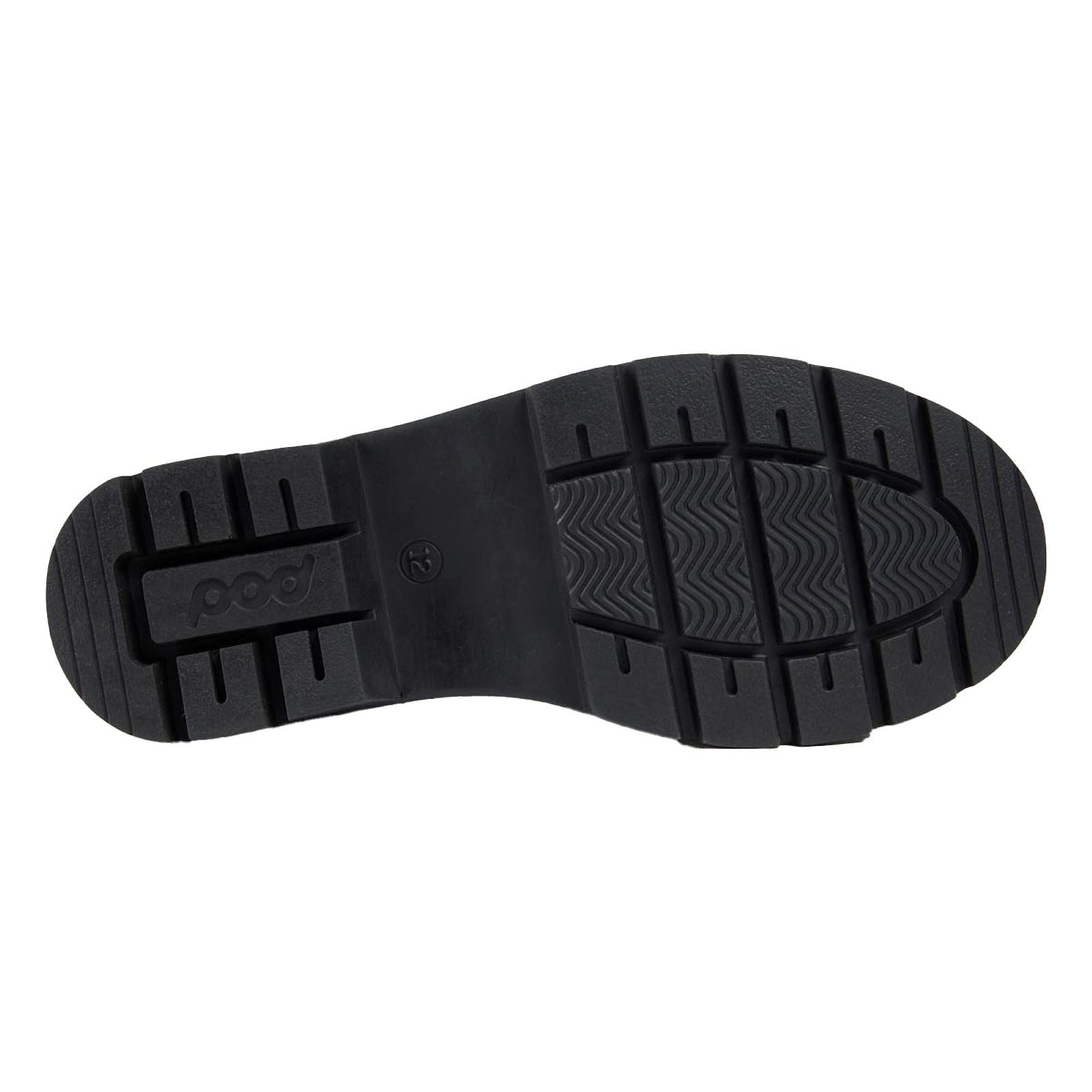 Pod Irene Chaussures Plates Noires Pour Filles En Similicuir