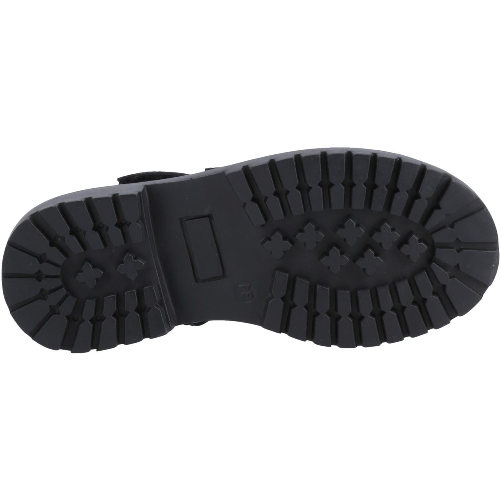 Hush Puppies Astrid Bow Chaussures Noires Pour Filles En Cuir