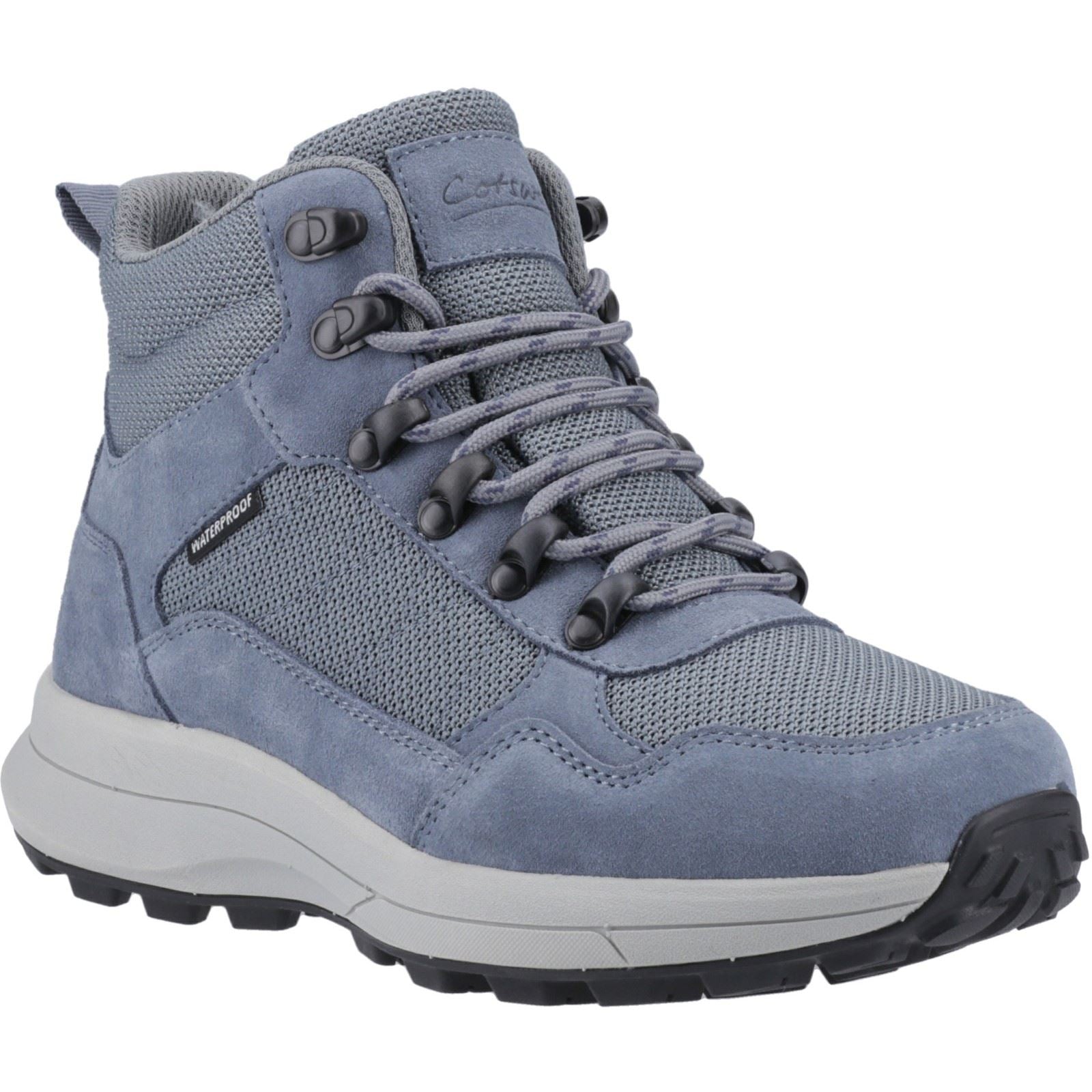 Cotswold Oddington Bottes De Randonnée Bleues En Mesh Pour Femme
