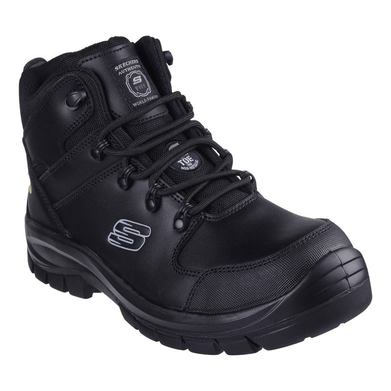 Skechers Workwear Trophus Kilram Bottes De Sécurité En Cuir Pour Hommes Noires