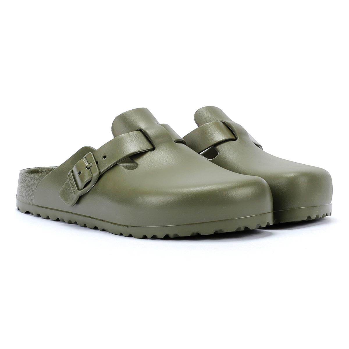 Birkenstock Boston Sabots Kaki Pour Femmes