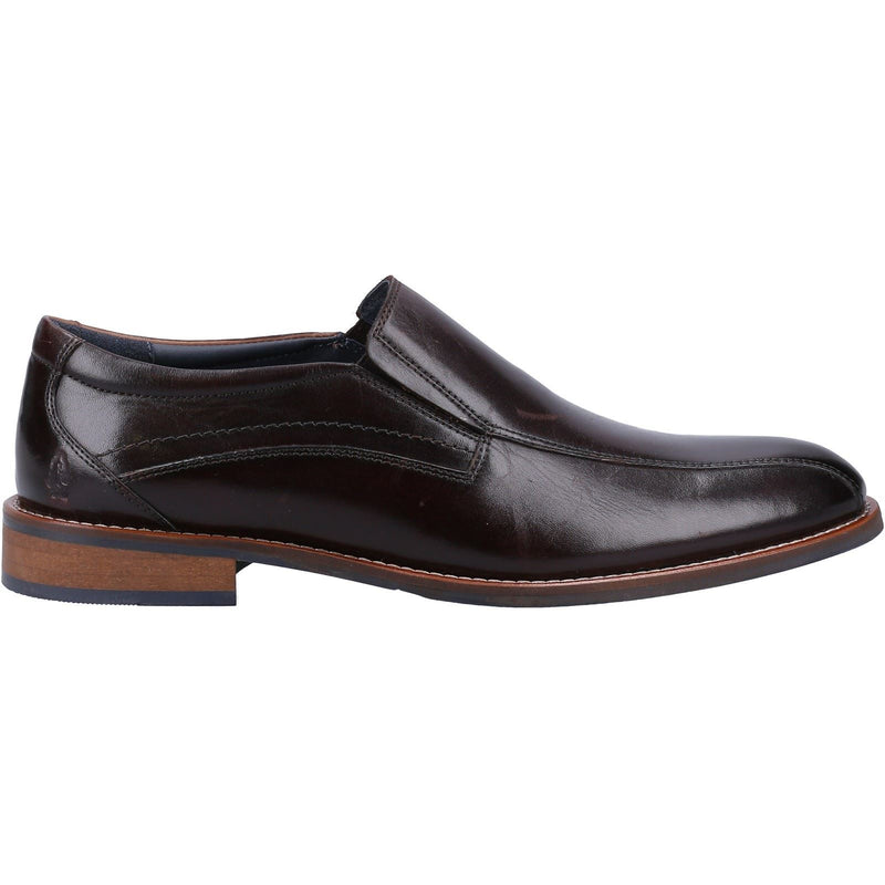 Hush Puppies Donovan Chaussures Pour Hommes En Cuir Noir À Enfiler