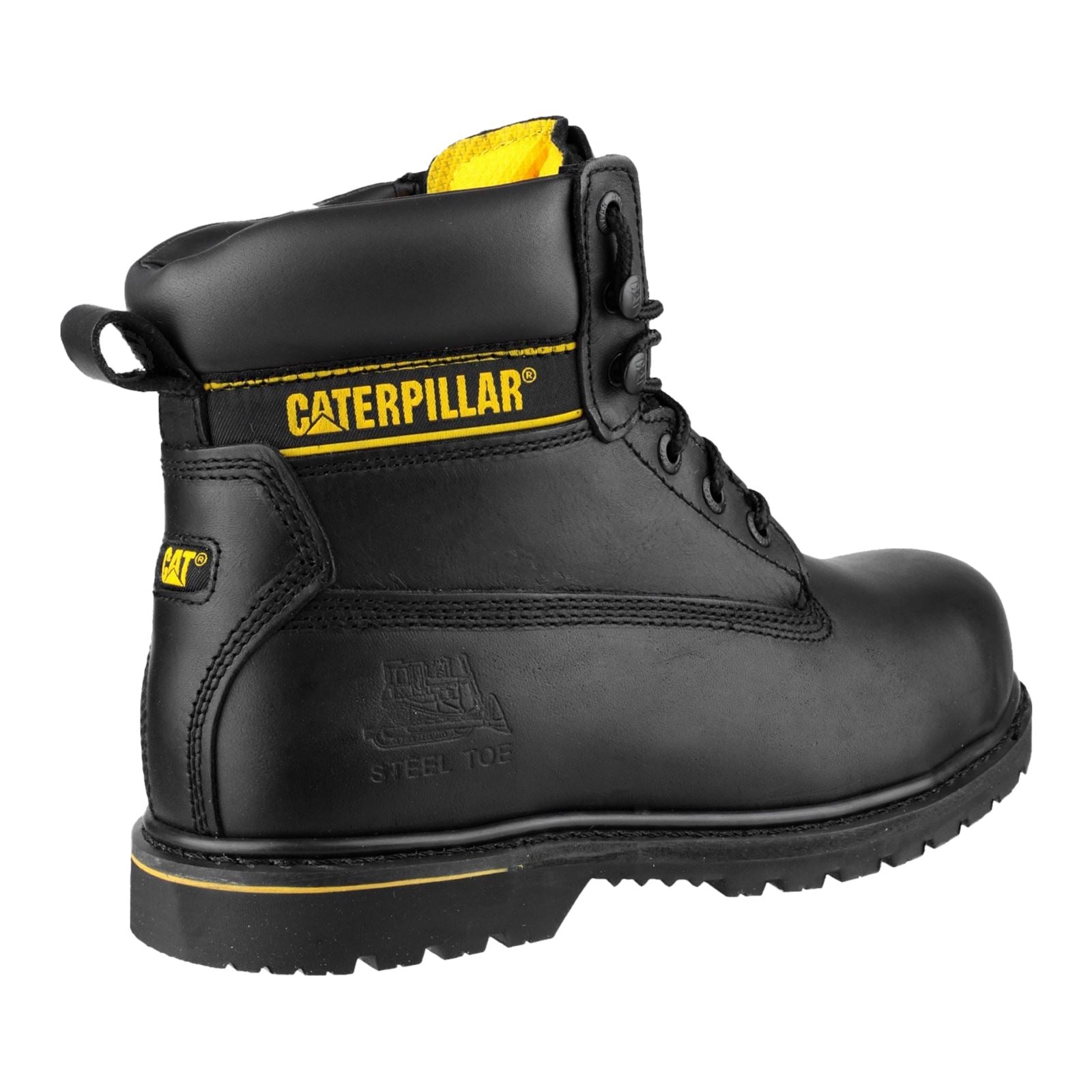 Caterpillar Bottes De Sécurité En Cuir Noir Holton
