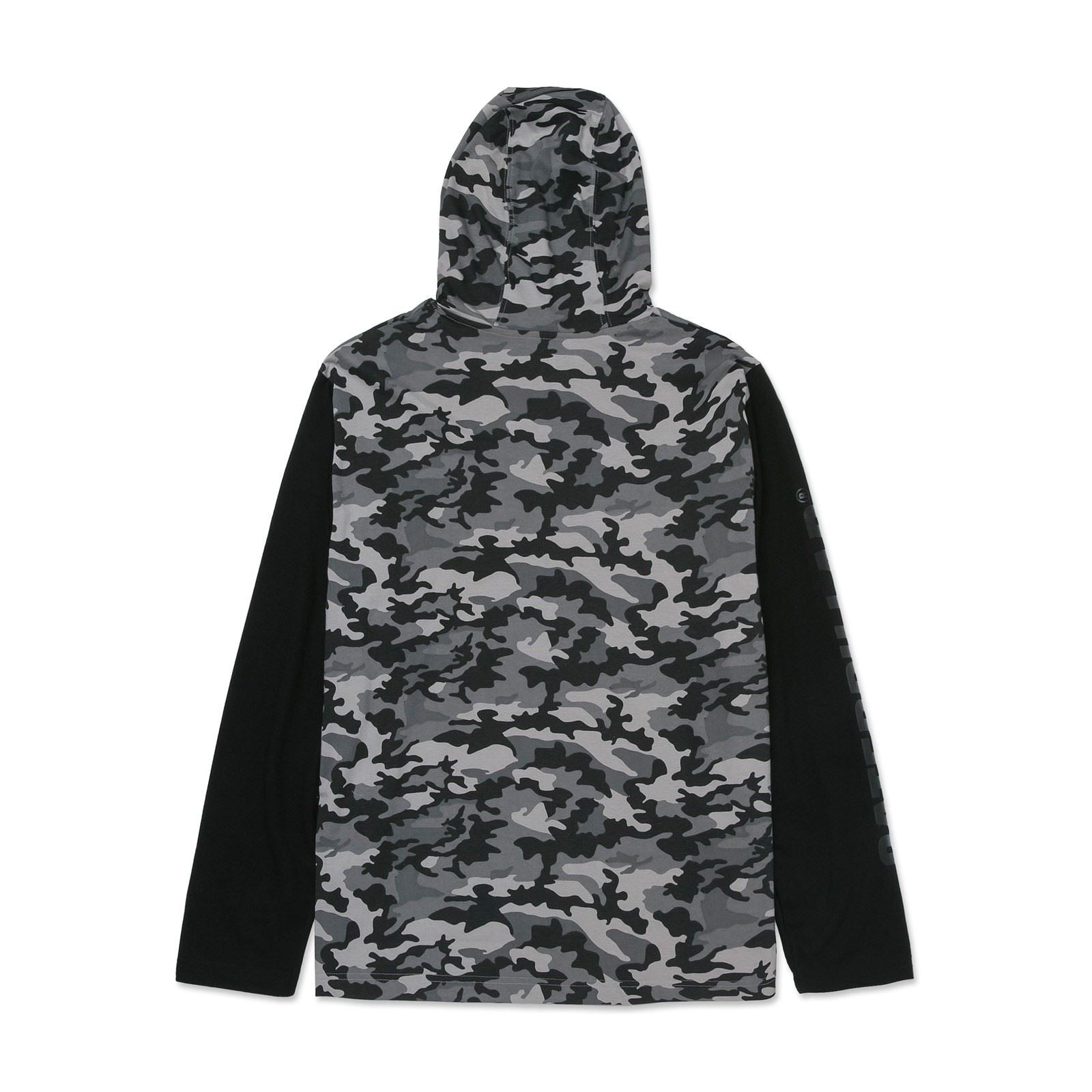 Caterpillar Hooded Long Sleeve T-Shirt Gris En Coton Pour Homme