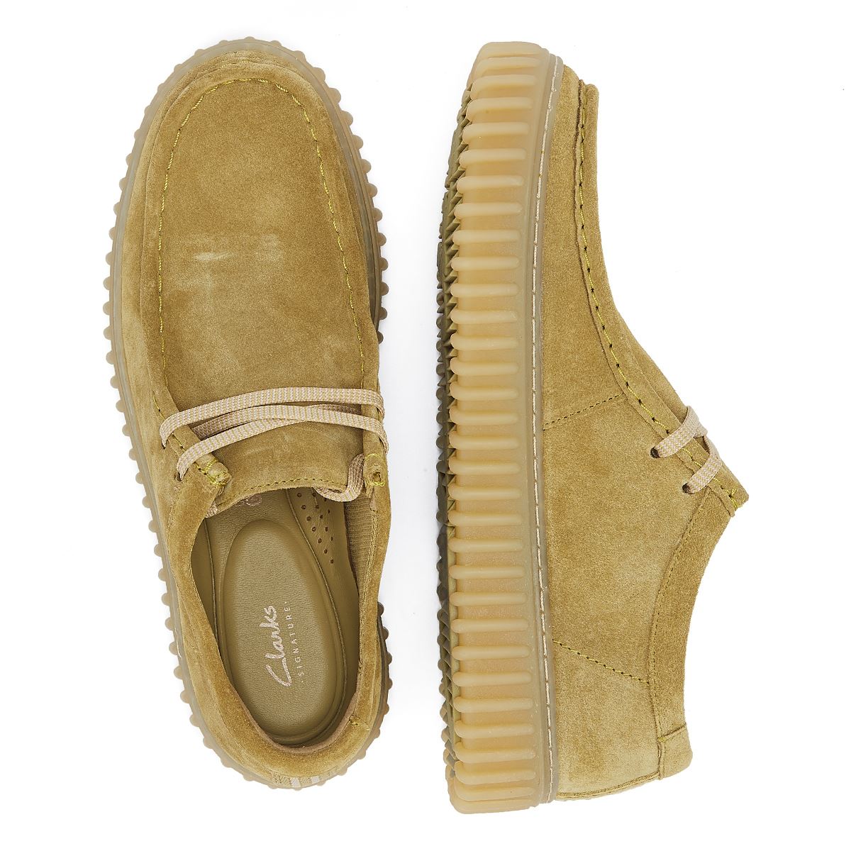 Clarks Main Torhill Lo Chaussures À Lacets En Daim Olive Clair Pour Homme