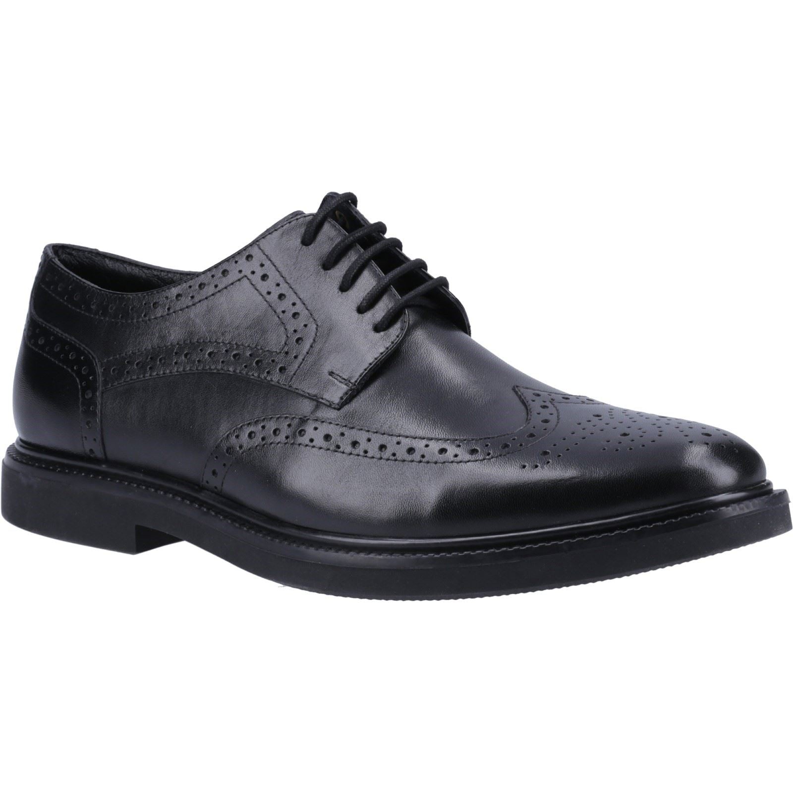 Hush Puppies Kingston Chaussures Richelieu Noires En Cuir Pour Hommes