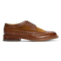 Chapman & Moore Longwing Brogue Chaussures En Cuir Pour Hommes Brunes À Lacets