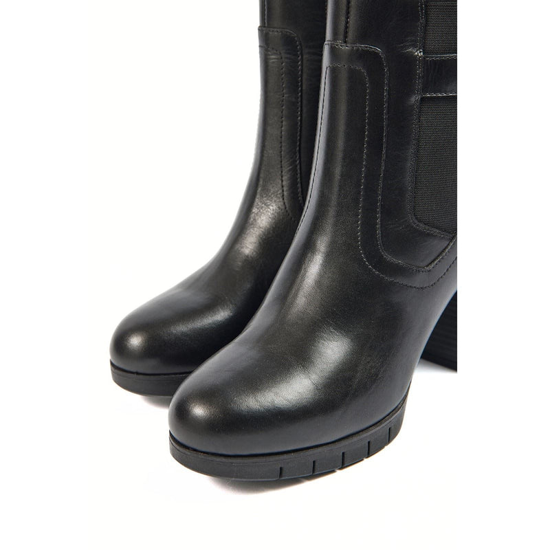 Pod Nala Bottes Noires Pour Femmes En Cuir/Textile