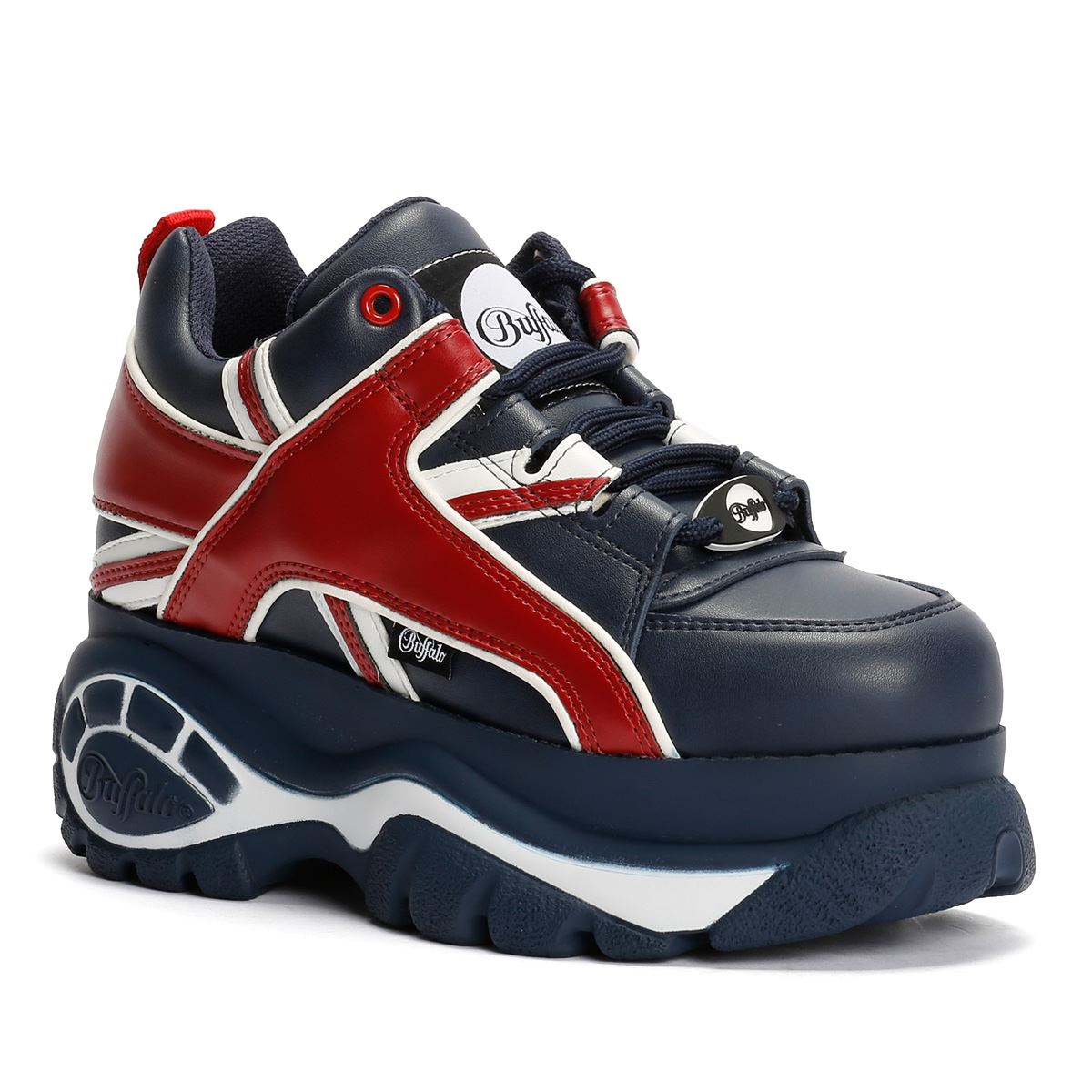 Buffalo 1339-14 Chaussures De Sport En Cuir Bleu Pour Femmes