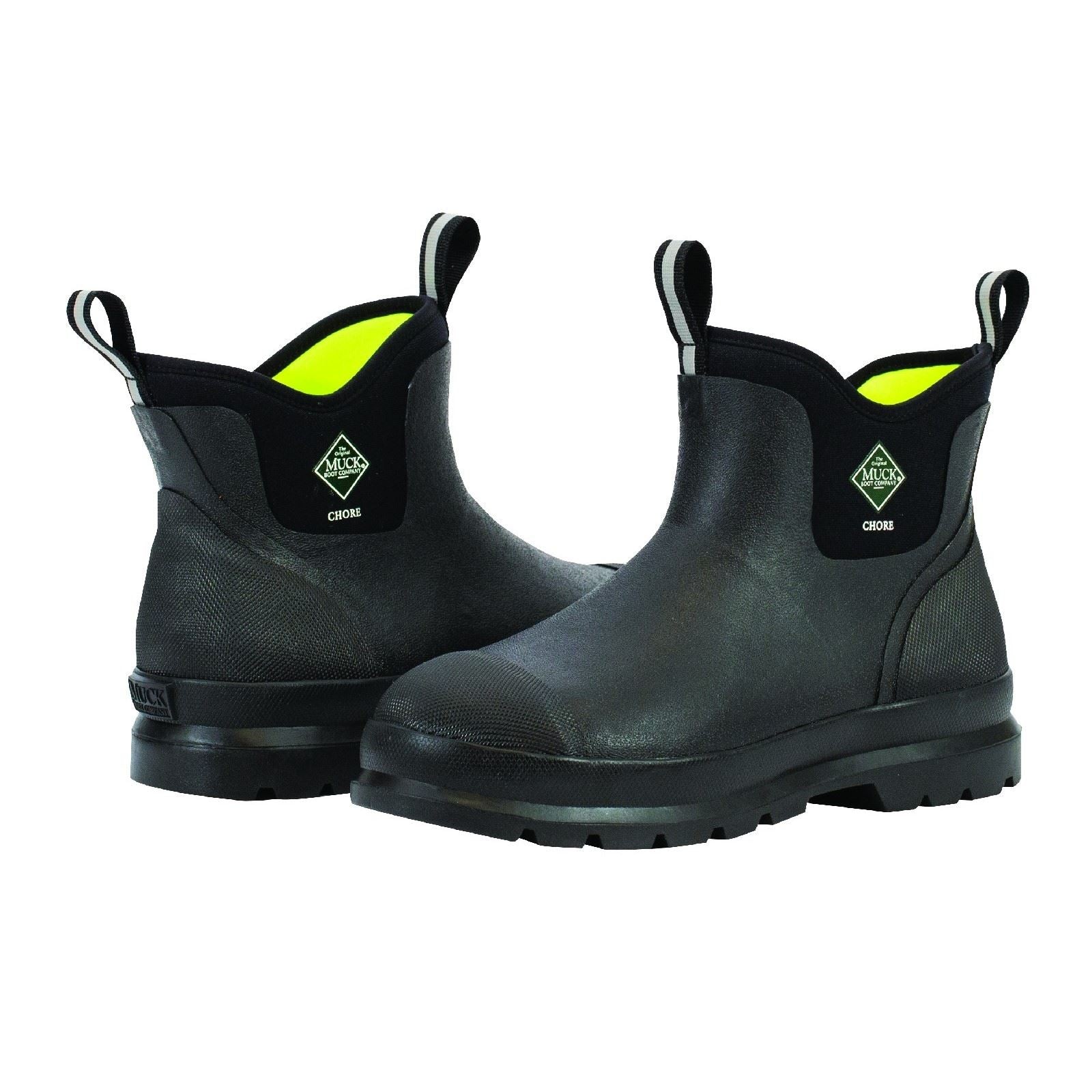 Muck Boots Chore Classic Chelsea Bottes En Caoutchouc Noires Wellington