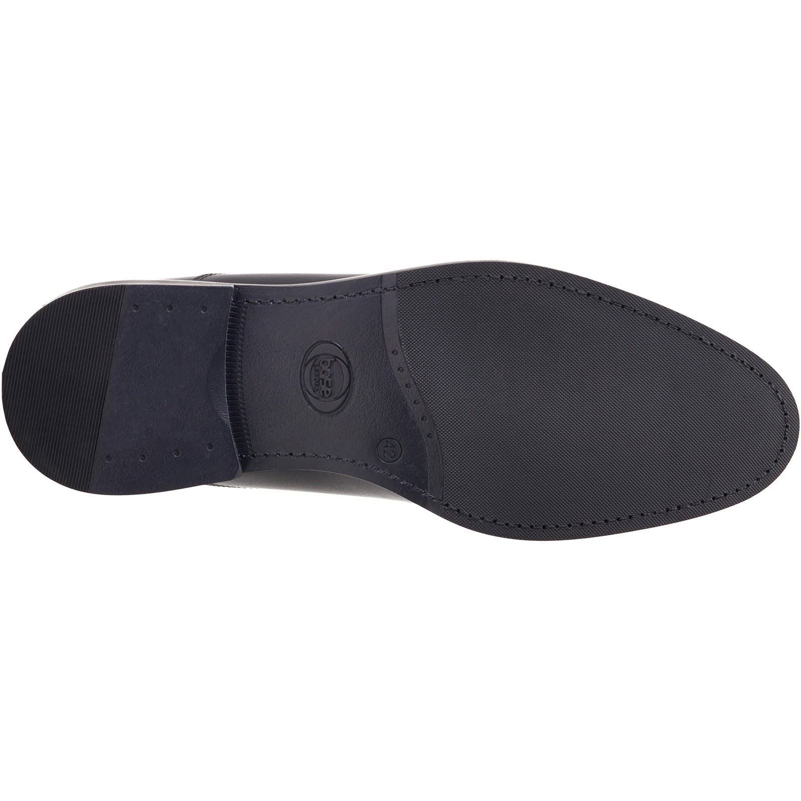 Base London Magnus Chaussures Oxford Noires En Cuir Pour Hommes