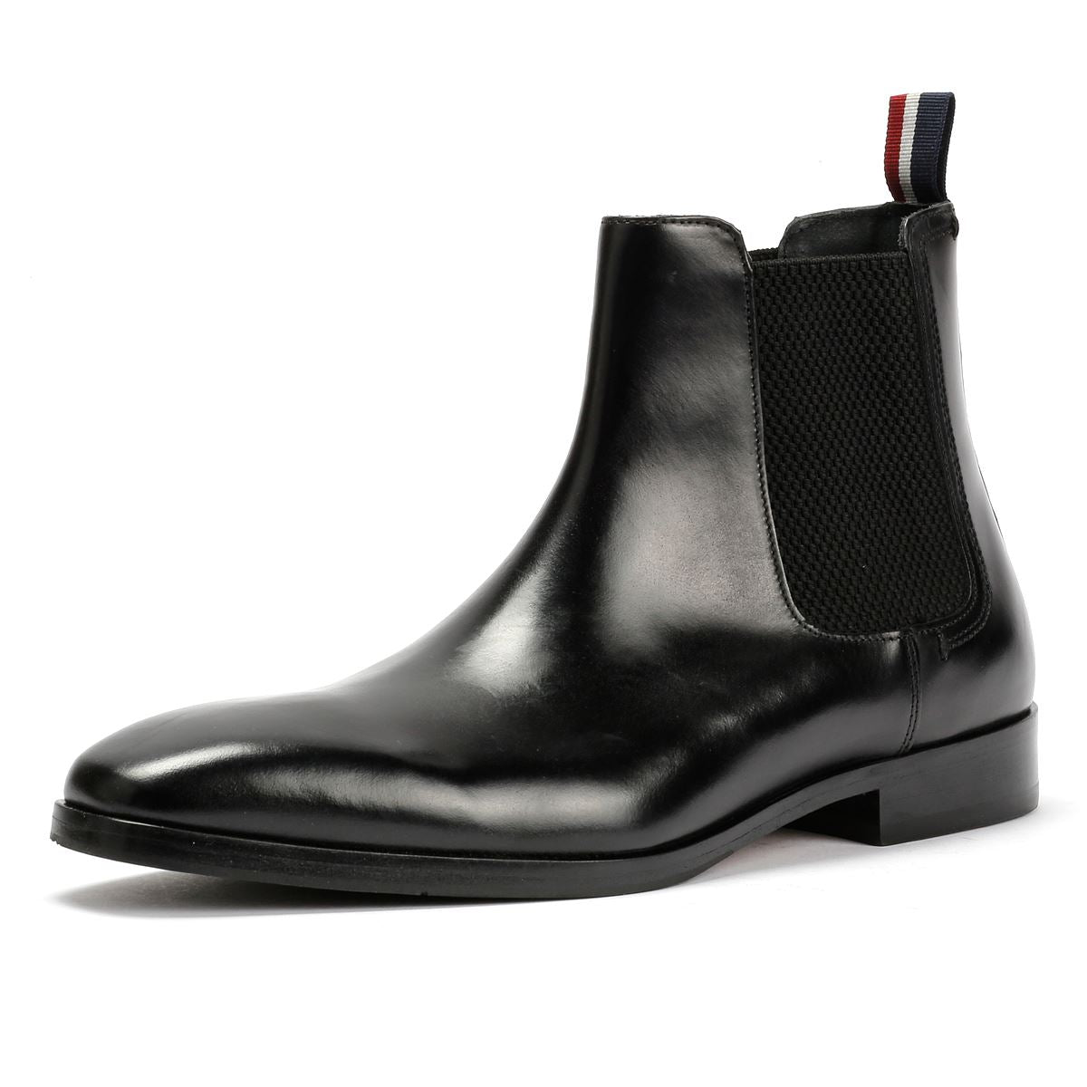 Ben Sherman Kendrick Bottes Noires En Cuir Pour Hommes