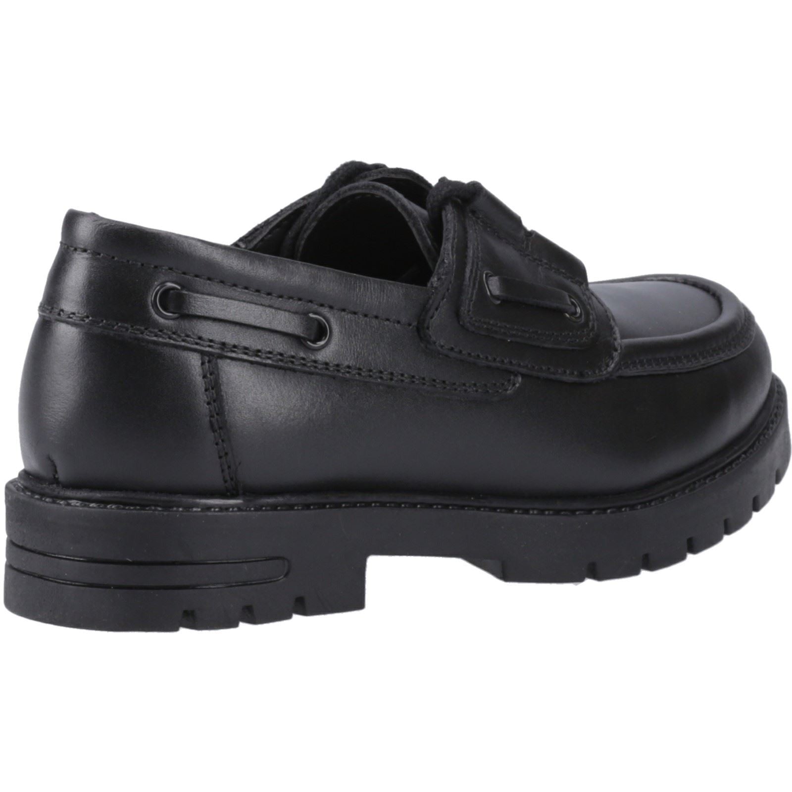 Hush Puppies Lucy Chaussures Bateau Noires Pour Filles En Cuir
