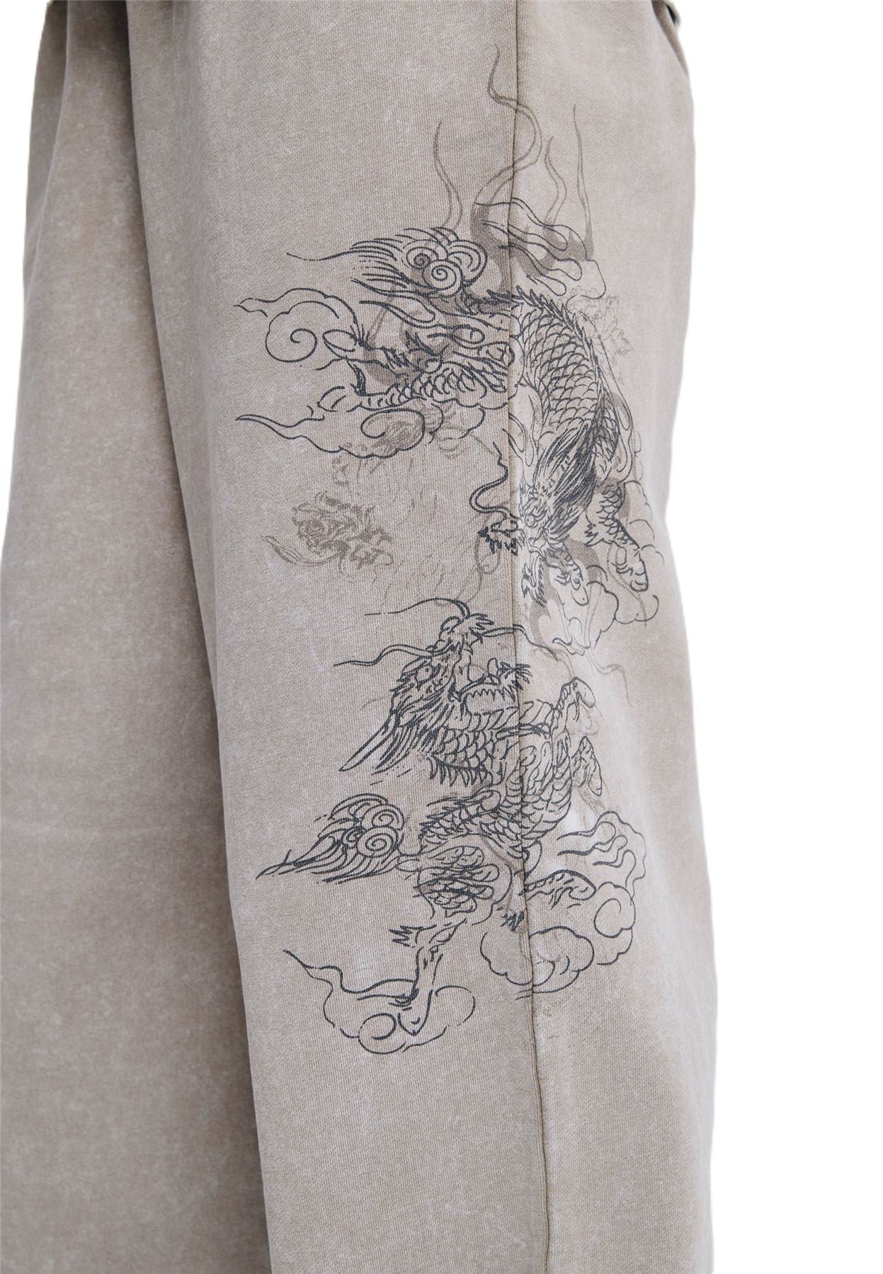 Ed Hardy Gothic Dragon Stone Wash Jogging Gris Pour Femmes