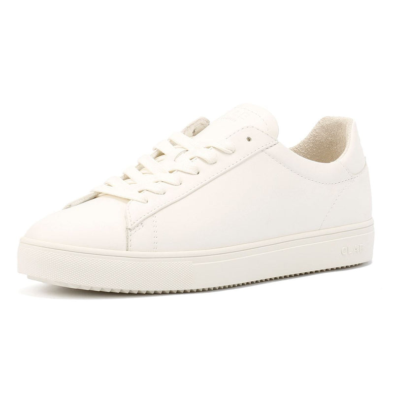 Clae Bradley Essentials Baskets Blanches En Cuir Pour Hommes
