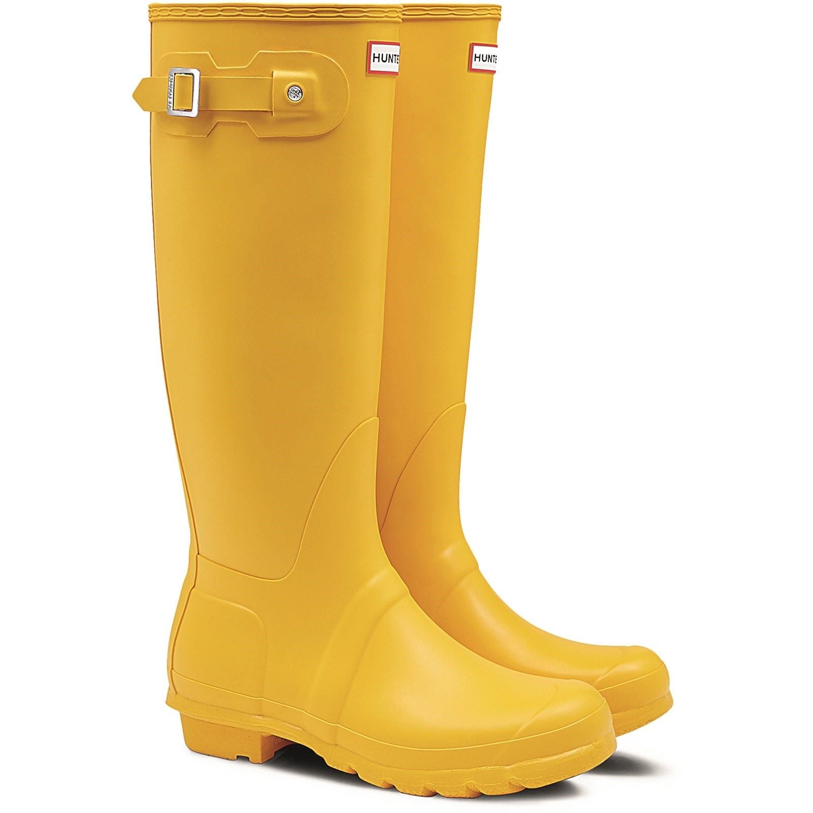 Hunter Original Tall Bottes En Caoutchouc Jaunes Pour Femmes