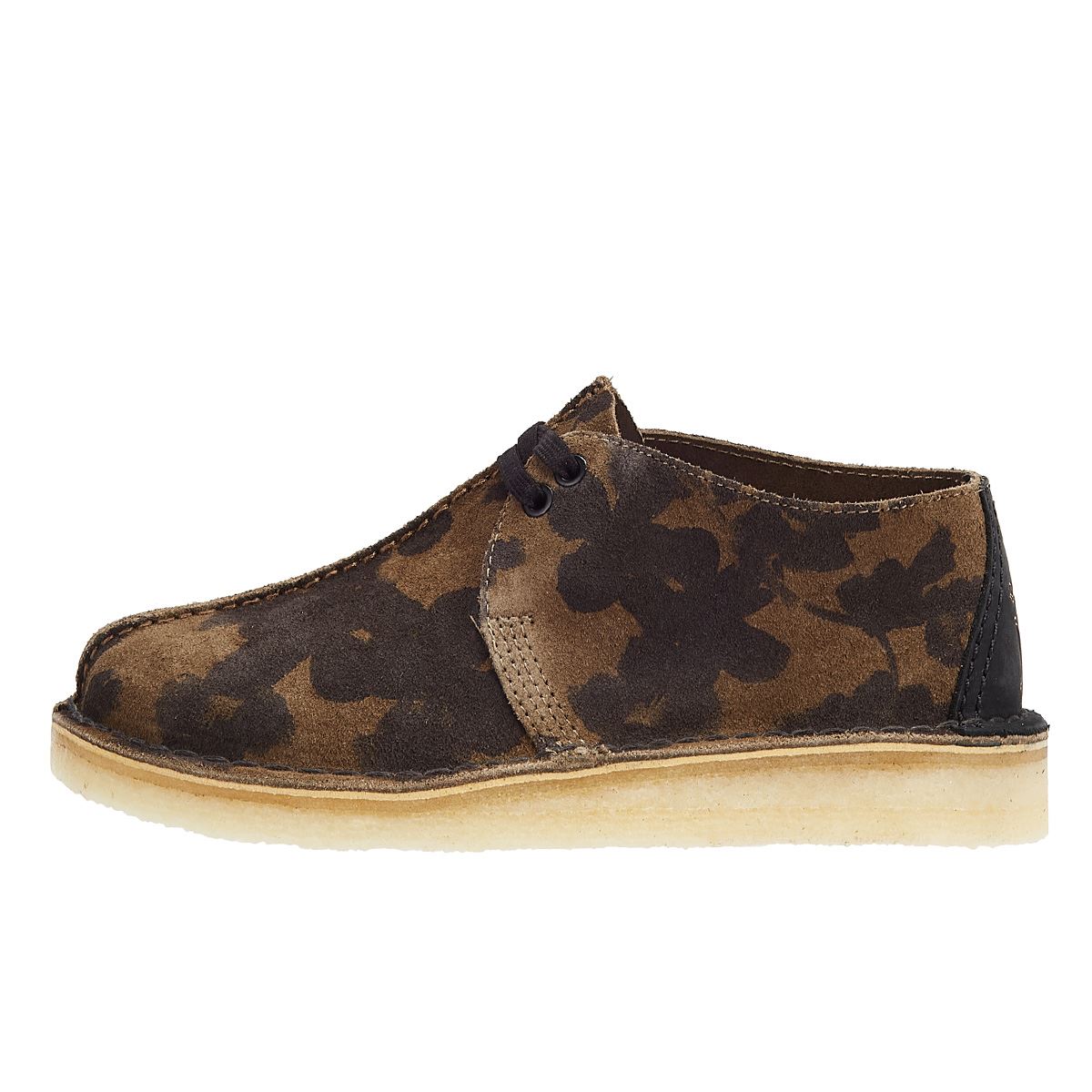 Clarks Originals Desert Trek Floral Noir/Kaki Pour Femmes